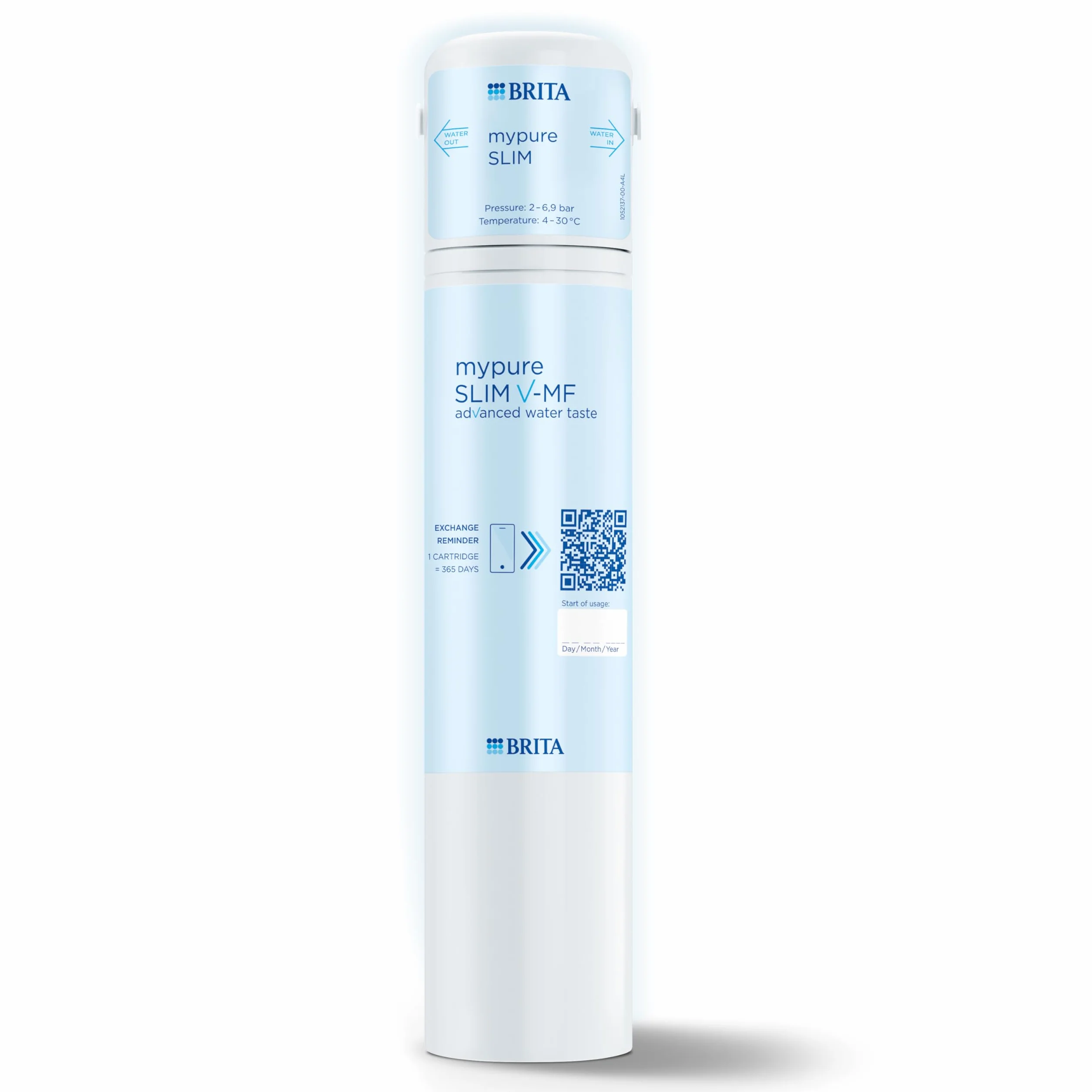 BRITA Sistema filtrante mypure SLIM V-MF incl. 1x filtro (8000L) - sistema sottolavello per il tuo rubinetto per acqua buona e priva di batteri al 99,999% - con timer digitale