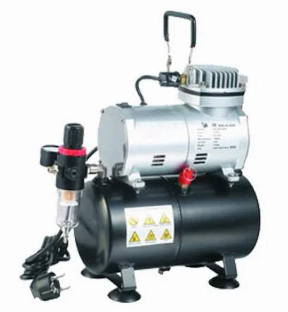 Compressore professionale per aerografo Universal I con avvio/arresto automatico, compressore per aerografo, silenzioso e a risparmio energetico! Con serbatoio a pressione da 3 litri