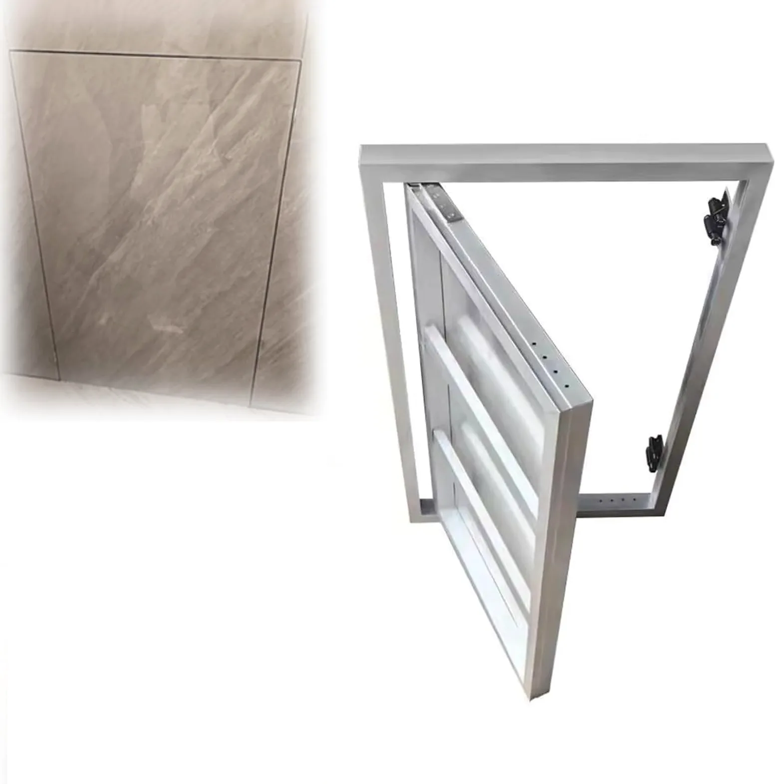 Pannello di accesso nascosto per parete piastrellata, porta di ispezione a incasso con pulsante magnetico, porta di ispezione a incasso Sportello di revisione di servizio(300x400mm)