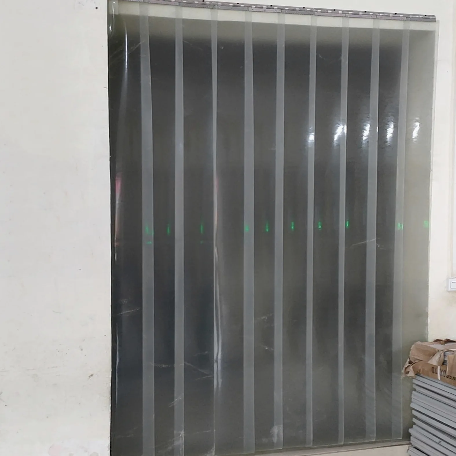 Smerigliato Tenda a Strisce in PVC 1,5mm, Commerciale Industriale Tenda per Porta Finestra a Pannello, Tende PVC Per Magazzino Garage Cancello Camere Porta D'ingresso(120x220cm/47.24x86.61in)