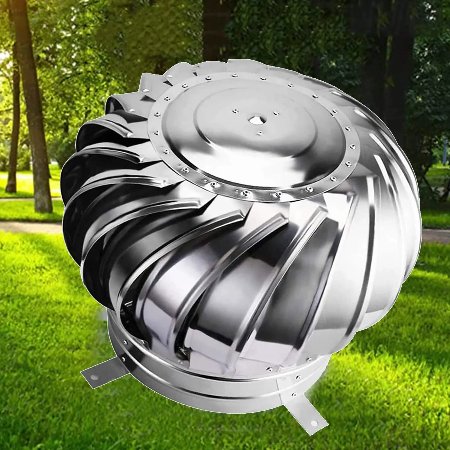 Comignolo Girevole per Camini in Acciaio Inox, Comignolo Canna Fumaria Camino Cappello Testa Girevole Cuscinetto Zincato, Cuscinetto Zincato Cappello Eolico alle Intemperie alla Ruggine