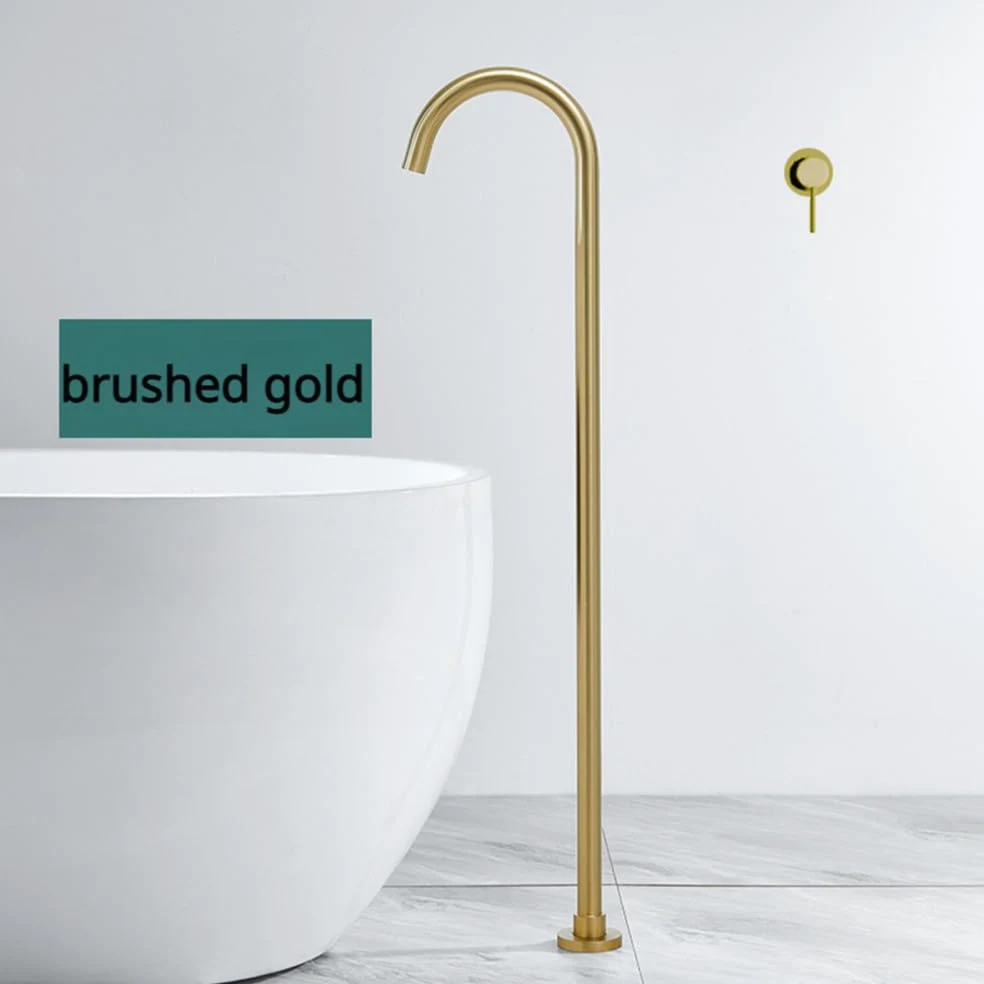 Bagno Vasca da Bagno Miscelatore Acqua Colonna Rubinetto lavabo da Terra Oro Spazzolato, Nero, Canna di Fucile, Oro Rosa, Rubinetto in Ottone Cromato, Oro Spazzolato