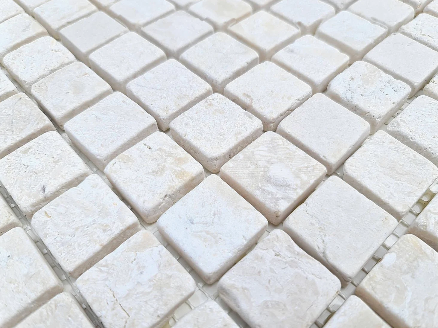 Piastrella a mosaico in marmo Thumbnail bianco