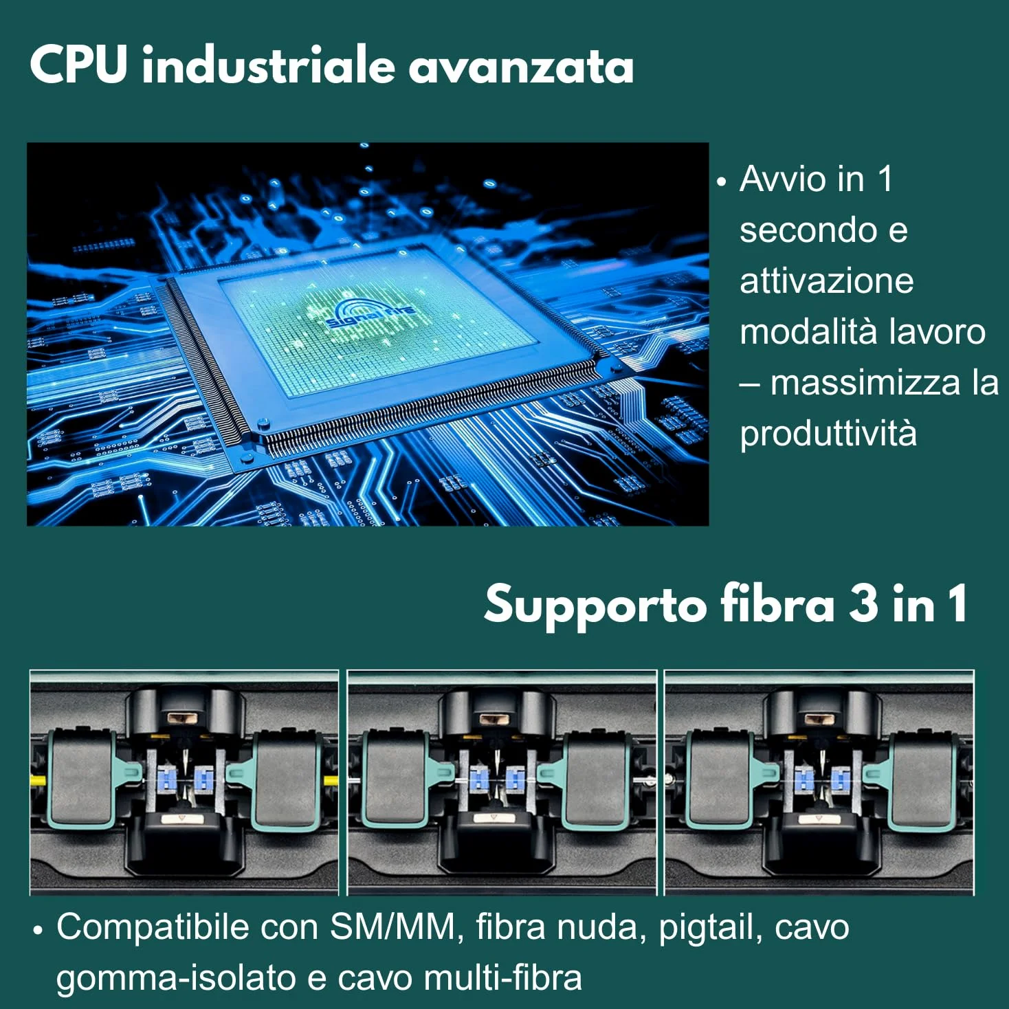 Nuovo Modello AI-6A+ Saldatrice per Fibra Ottica con OPM e VFL Integrati, Kit Giuntatrice Fibra Ottica Automatica a Allineamento del Nucleo con 6 Motori, 8s Fusione 18s Riscaldamento
