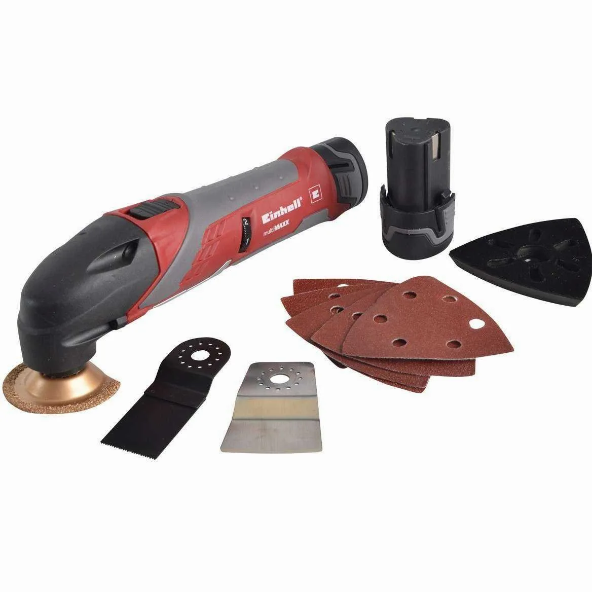 Einhell RT-MG 10, 8 Li Multifunzione a Batteria, 10.8V, Rosso
