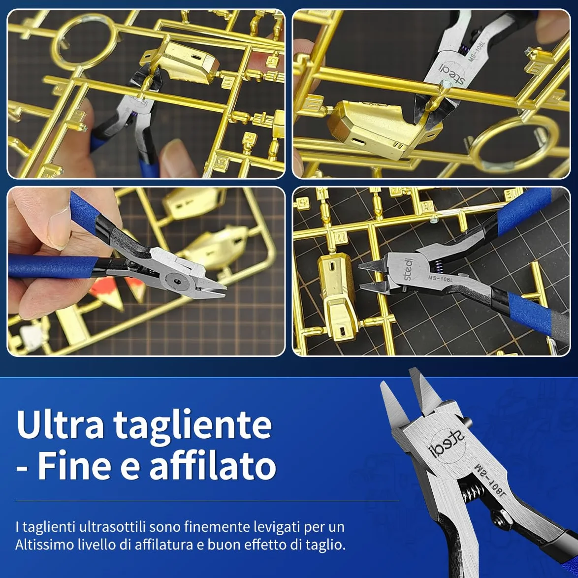 stedi Tronchesina Ultimate Model, [versione per mano sinistra] Tronchese ultrasottile a taglio singolo per hobby per riparazione Gundam, modello in plastica e modellini in miniatura, 12,7 cm