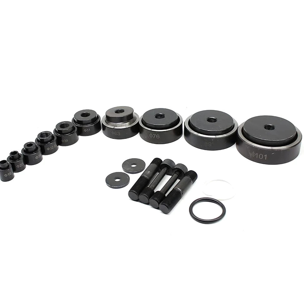 Kit di Macchinari per Punzonatura Idraulica, Punzonatrice idraulica, 15T, 10 Fori, 101 Millimeters, Alluminio, Acciaio, Plastica, Giallo, Lega di acciaio e plastica
