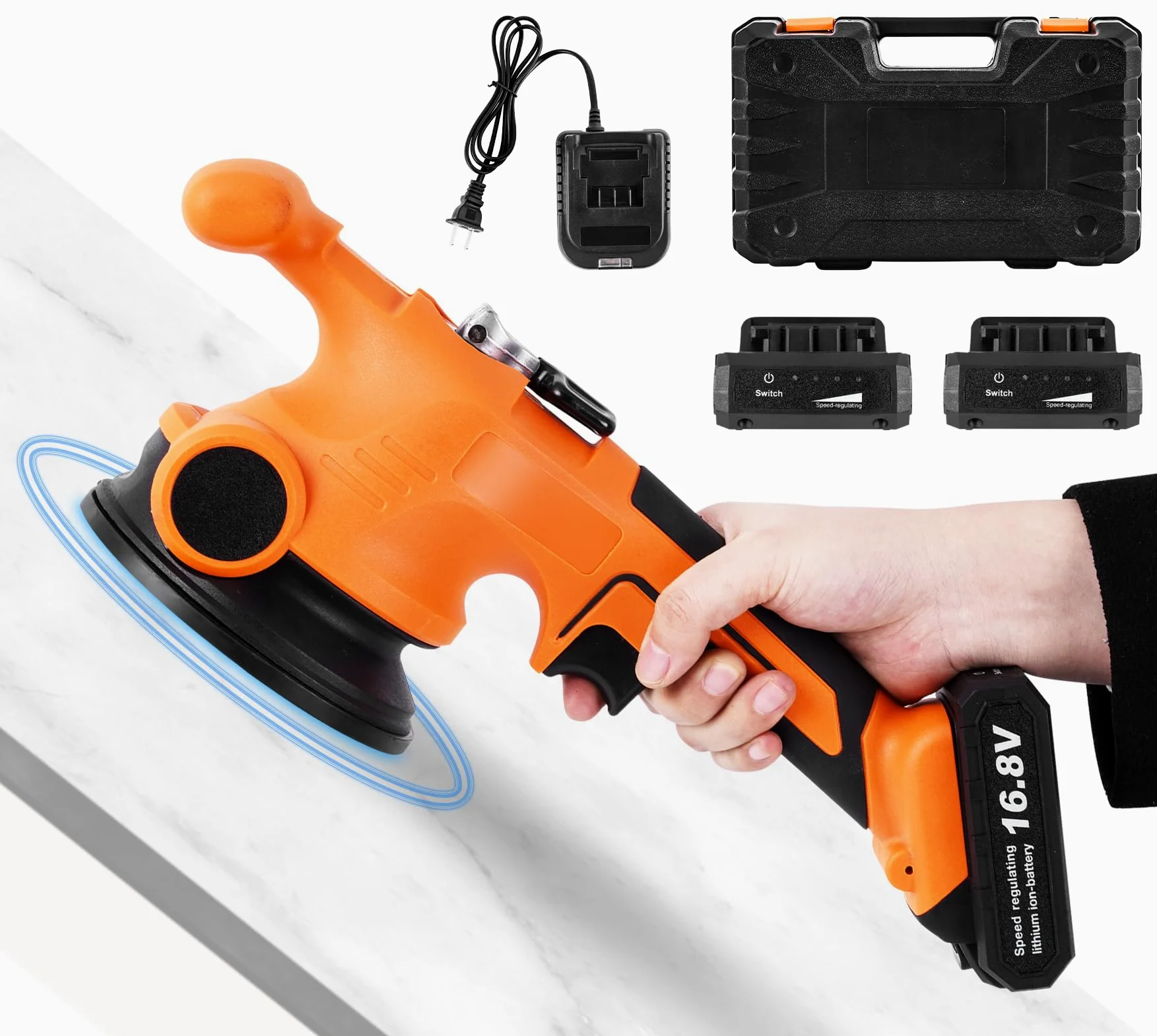 MXBAOHENG Vibratori per Piastrelle a Batteria 12000VPM Capacità di carico100kg Vibratore per Piastrelle 3 ingranaggi Piastrellatrice elettrica per piastrelle adatto per piastrelle 30-80cm(2 batterie）