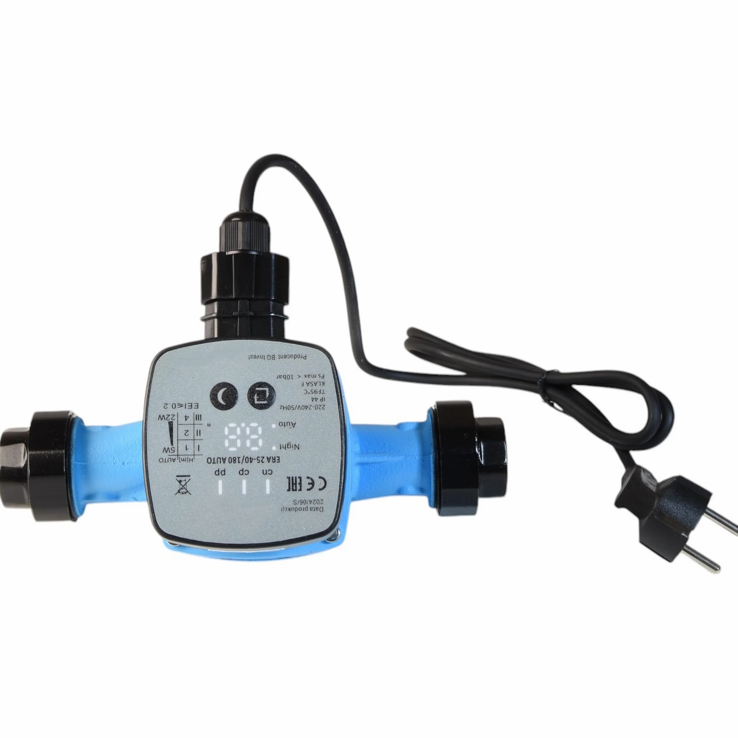 Elettronica Pompa di Circolazione ERA 25-40/180 AUTO (5-22W max. 2700 l/h Prevalenza 4 m) - Pompa per Acqua Calda - Riscaldamento Centrale – 3 Velocità - Modalità NOTTE AUTO - Basso Consumo Energetico