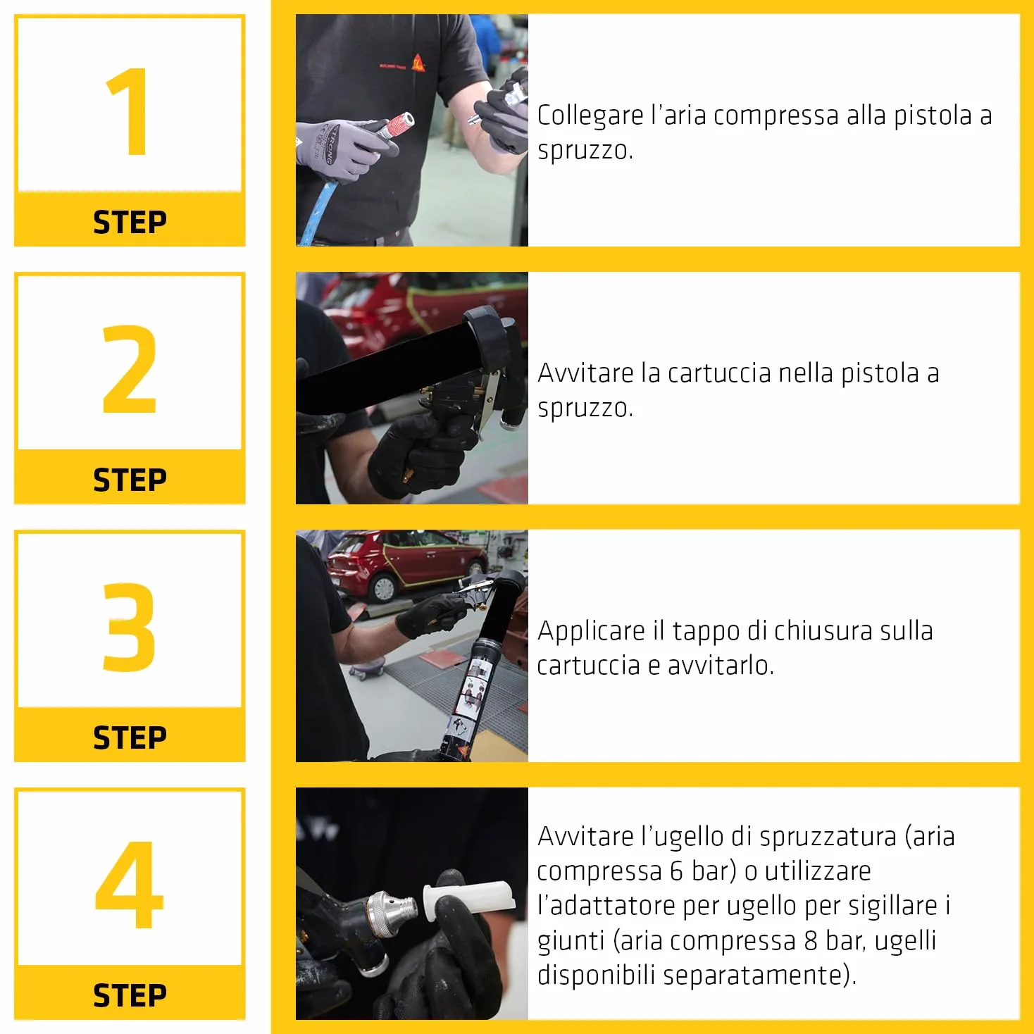 SIKA - Pistola a spruzzo per giunti - Sika Spray Gun - Applicazione facile con aria compressa - Ideale per Sikaflex-529 Evolution - Finitura liscia su giunzioni e pieghe - Massima precisione