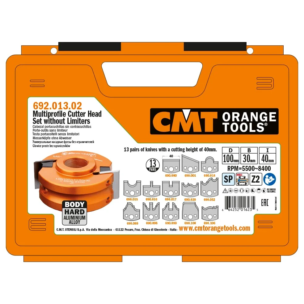 CMT 692.013.02 SET MULTIPROFILO SENZA LIM. D=100X40X30 (ALL)
