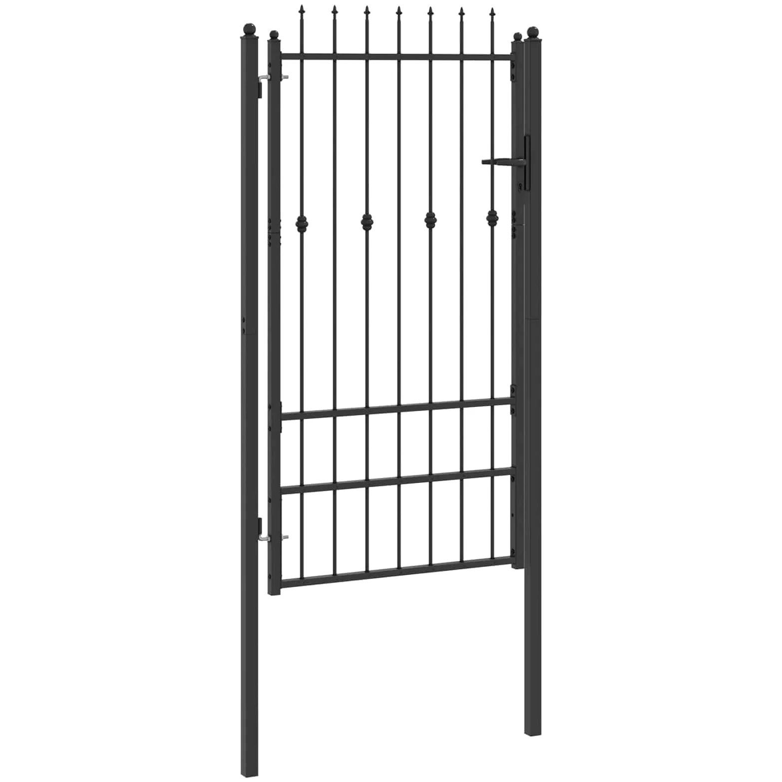 vidaXL Cancello per recinzione HORST 100 x 175 cm Metallo Nero, Cancello di Sicurezza per Esterni, Moderno in Metallo, Resistente e Elegante, Barriera Contro le Intemperie