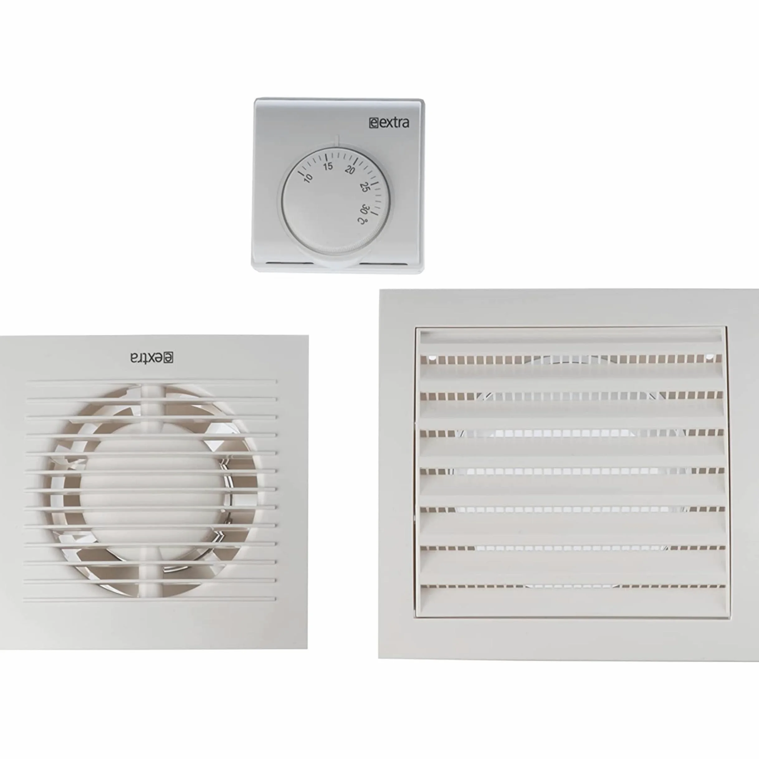 Ø 100mm Dissipatore di Calore con Termostato – Ventilatore bianco – Scambiatore di Calore