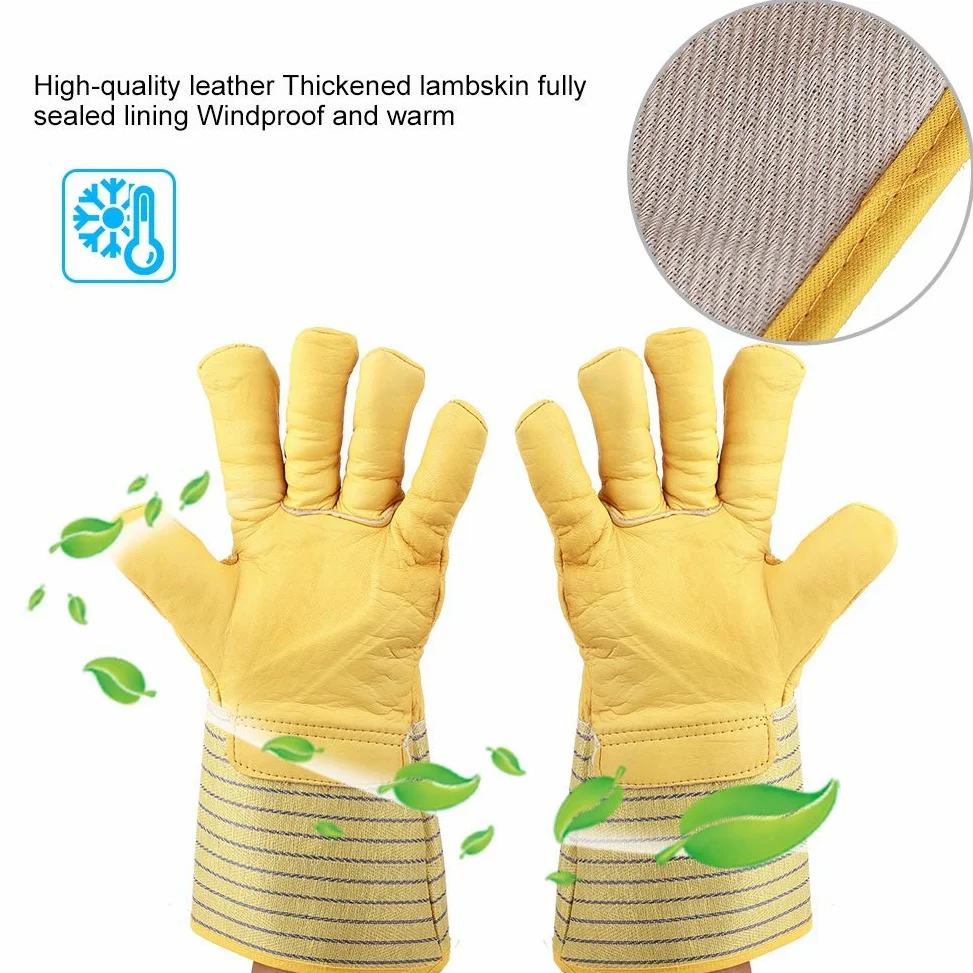 Hopcd Guanti criogenici, -180 ℃ a -250 ℃ Guanti protettivi Impermeabili per la Protezione delle Mani in azoto Liquido per Sicurezza di Lavoro congelata, Antivento, Polsino Lungo, Unisex