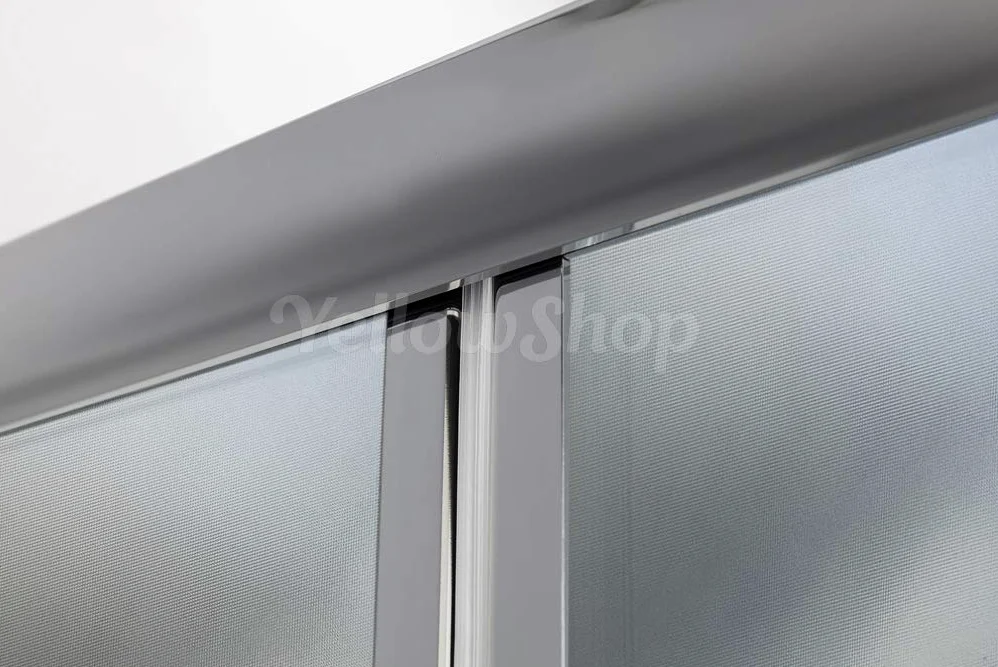 Yellowshop - Porta nicchia libro soffietto pieghevole bagno box doccia cristallo temperato cm 70, 80, 90, 100 (H190) (da cm 96 a 100 (h 190), Puntinato)