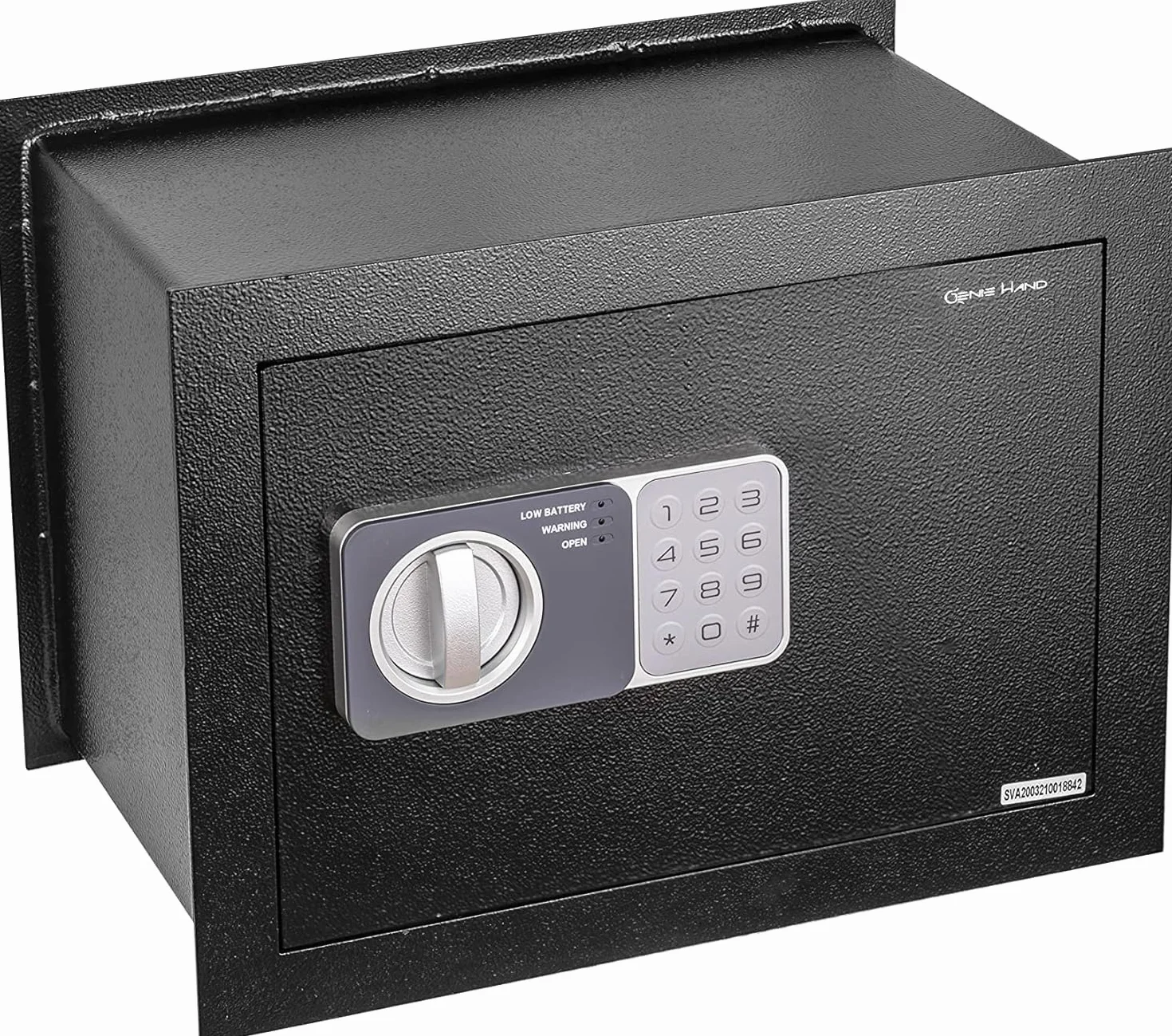 Genie Hand Cassaforte Elettronica a Muro Cassetta di Sicurezza Media con Codice a Combinazione e Chiave con Serratura B-Class e Sistema Anti Bounce in Acciaio per Soldi