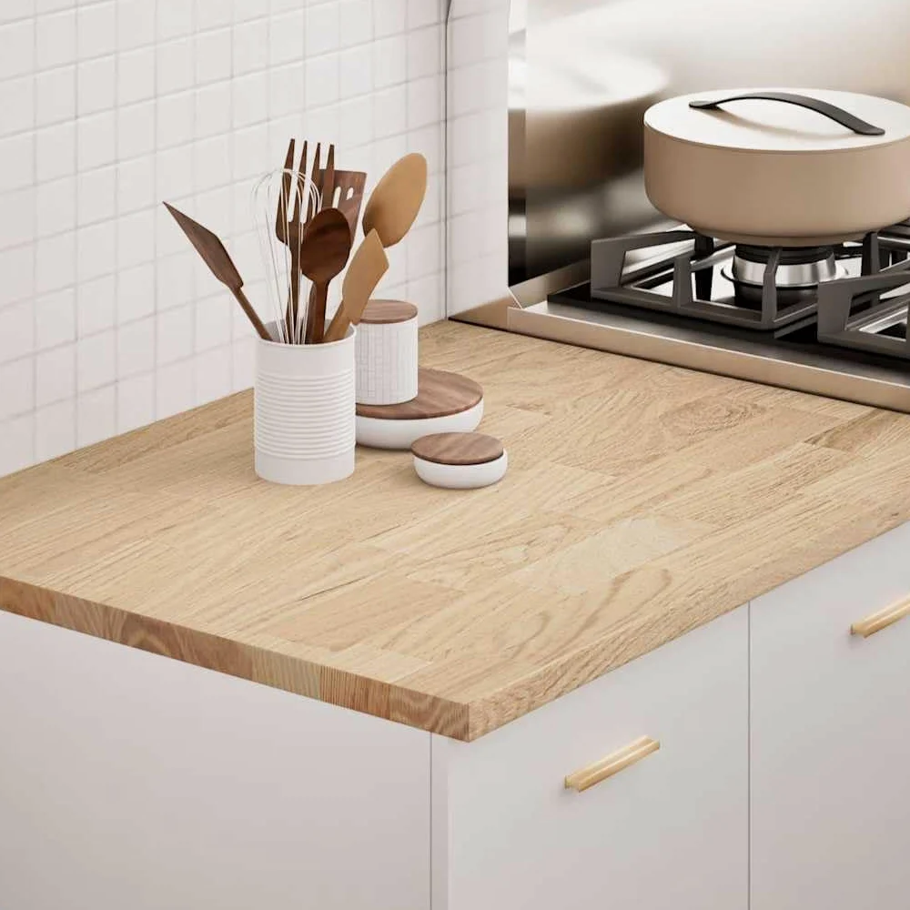 vidaXL Piano di Lavoro Cucina 80x63,5x2,7 cm Legno Massello Rovere, Piano di Lavoro, Piano Cucina, Piano di Lavoro del Bagno, Piano di Lavoro