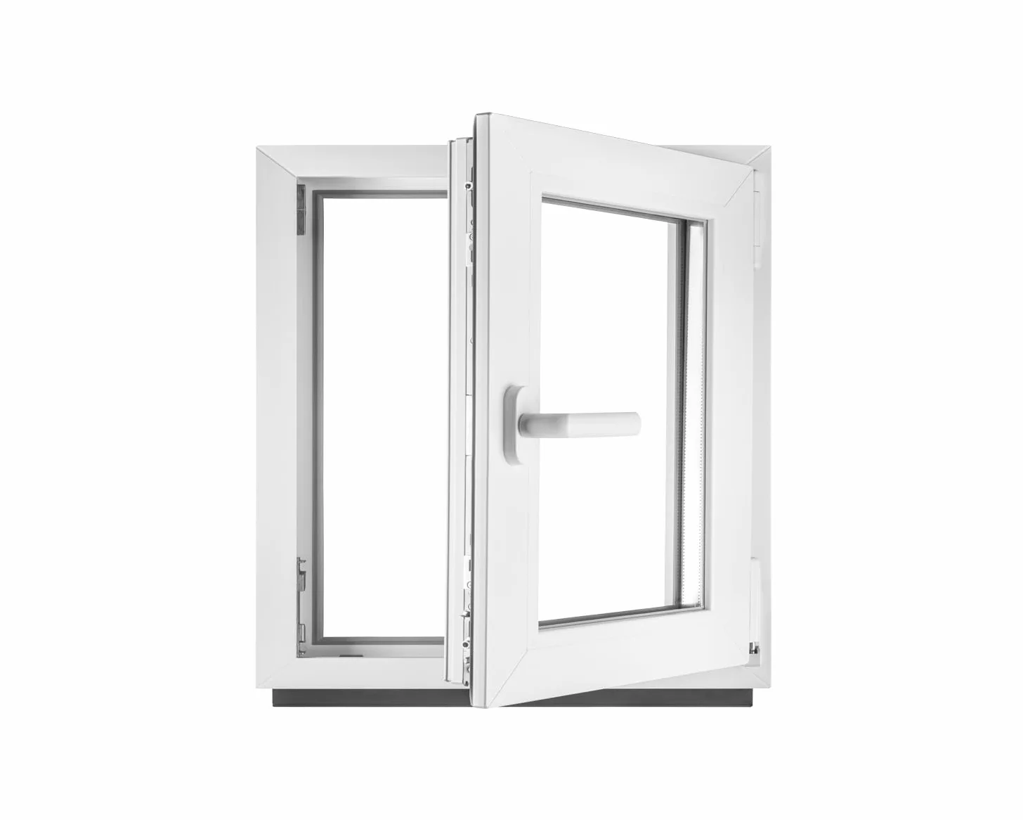 Finestra Serramenti in pvc Bianco - Vetro camera Larghezza x Altezza 60 x 60 cm apertura Destra 600 x 600 mm Funzione Girevole - Ottima scelta