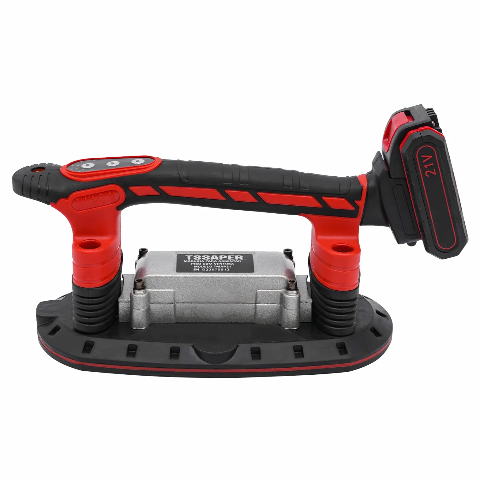 Strumento vibrante per piastrelle con ventosa elettrica sottovuoto, 21 V, 2000 mAh, strumenti vibranti a mano, 6 velocità regolabili con per granito vetro, piastrelle in porcellana