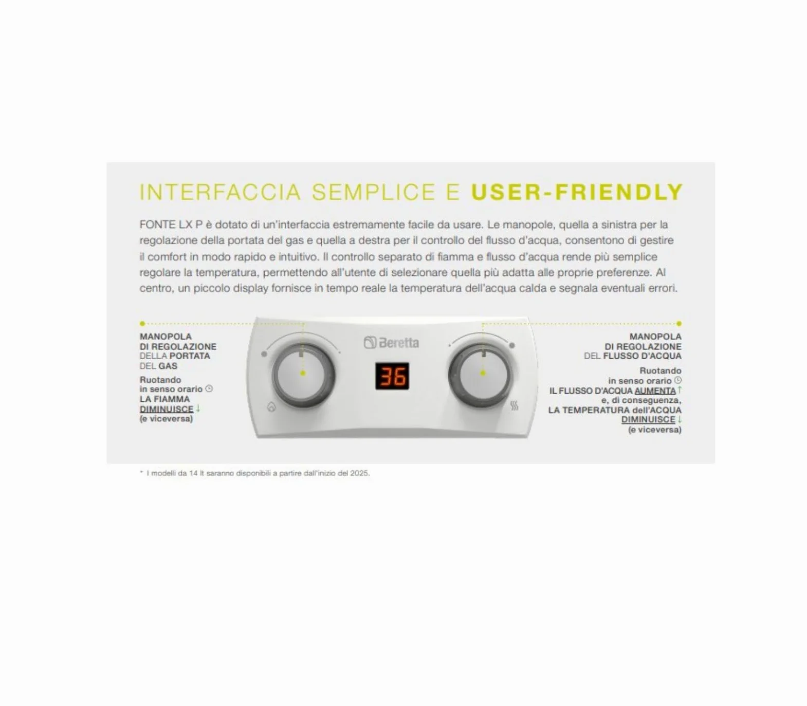 Beretta Scaldabagno a Gas a Camera Aperta Fonte Lx 11 P Metano 11 Litri Low NOx Classe A