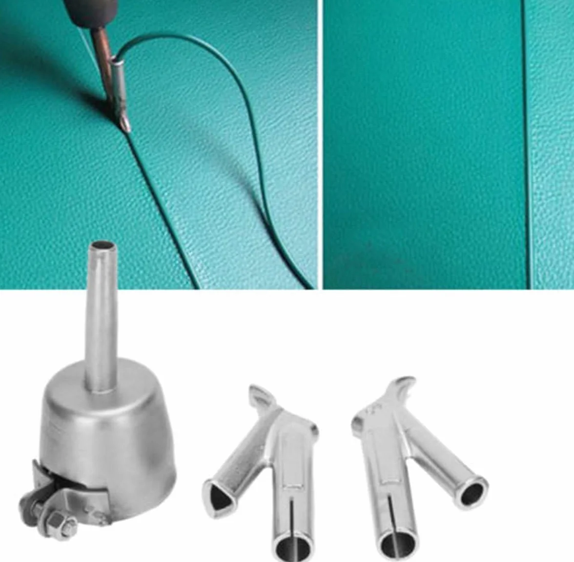 Saldatore di plastica ad aria calda, 1600 W, con ugelli di saldatura rapida, lama di saccheggio, con luce LED