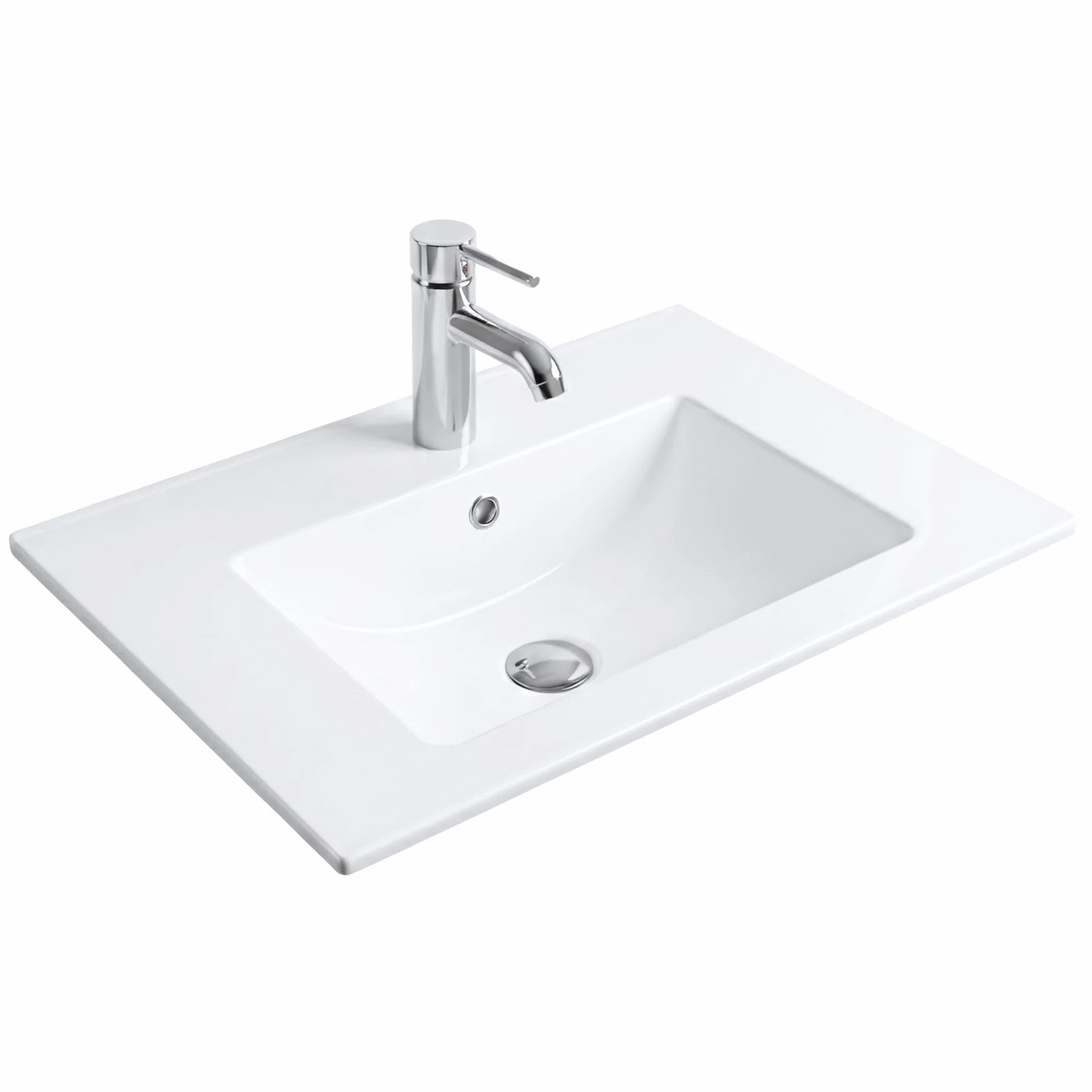 Rea - Lavabo Da Incasso Dafne 75 Lavabo Bagno 760 X 465 X 180 mm Ceramica (Bianco)