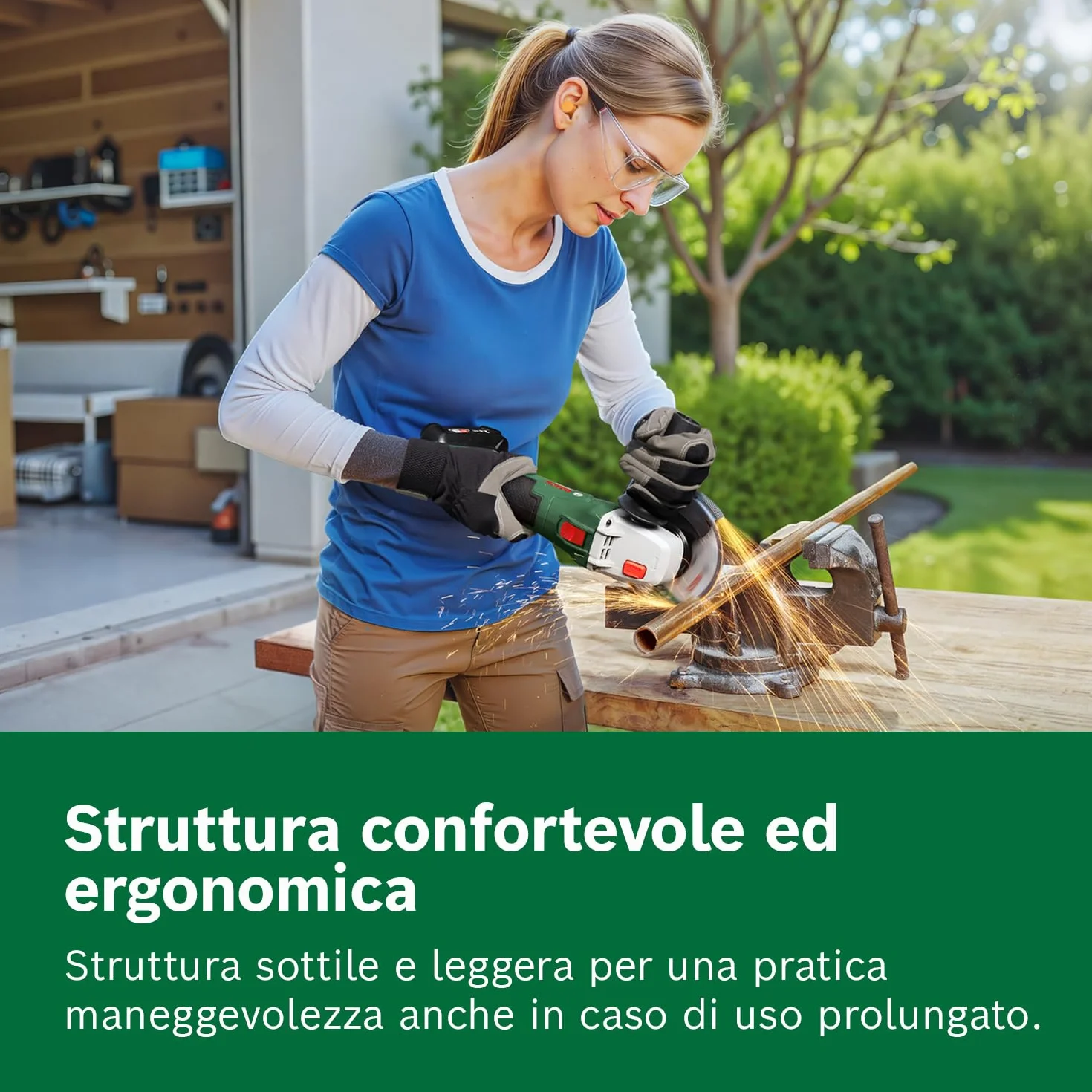 Bosch 18V System Smerigliatrice angolare a batteria PWS 18V-70 (Per lavori di taglio e smerigliatura di piccole e medie dimensioni; diametro del disco abrasivo: 125 mm)