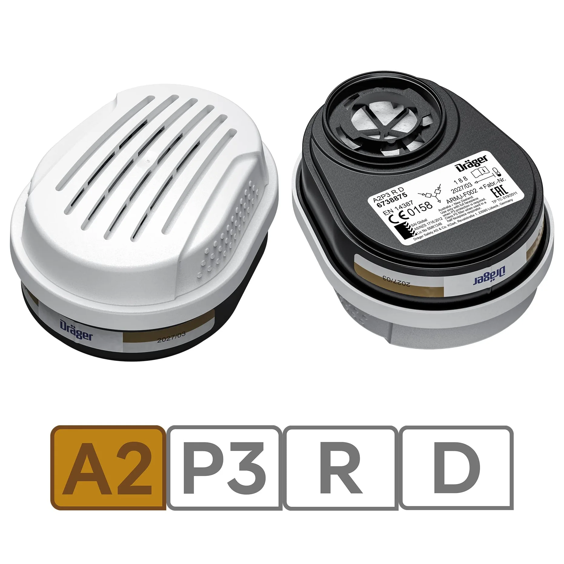 Dräger Set da pittore X-plore 3300 con filtro combinato A2P3 e occhiali di sicurezza X-pect 4200 a visione totale, per pittori e verniciatori, protezione contro vapori, gas e polveri sottili