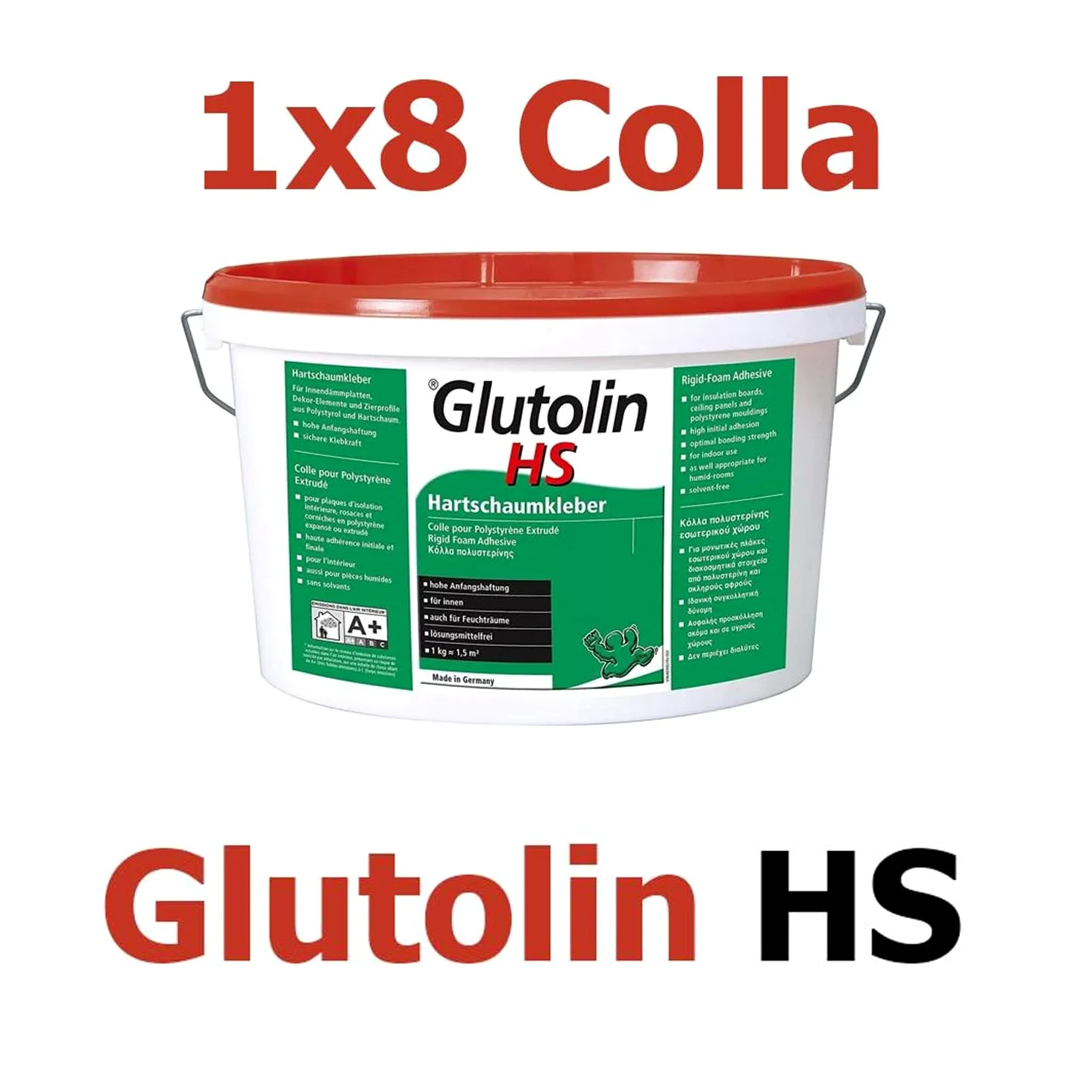DEPRON Pannelli Isolanti 12 mm (125×80 cm) – Confezione 10 m² + Colla Glutolin 8 kg | Isolamento Termico e Acustico per Pareti e Soffitti | 1 paio di guanti in nitrile HYTAMA TOOLS