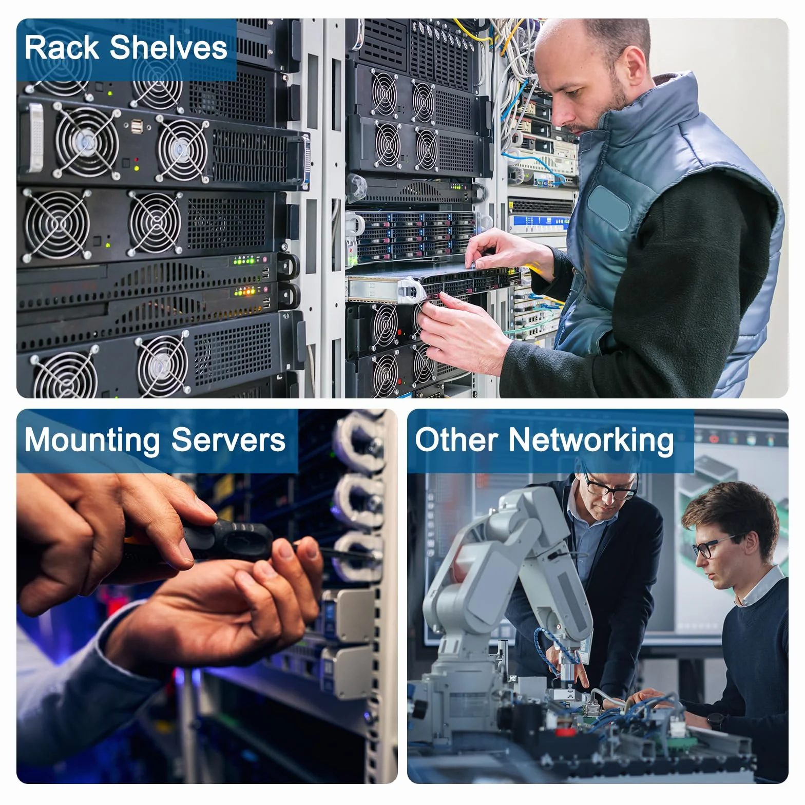 QUARKZMAN Dadi a Gabbia M12 per Armadio Rack Server, Acciaio Carbonio Zincato Giallo, 50pz