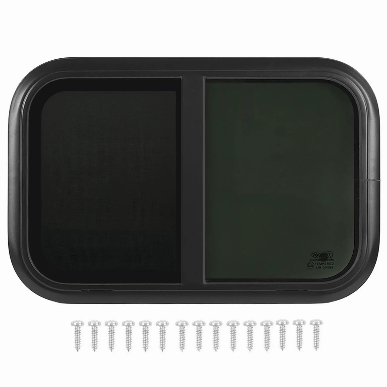 Duty RV Finestra Scorrevole 700x500 Mm Lega di Alluminio con Vetro Temperato e Reti Mobili per 31-36 Mm per 31-36 (#6)