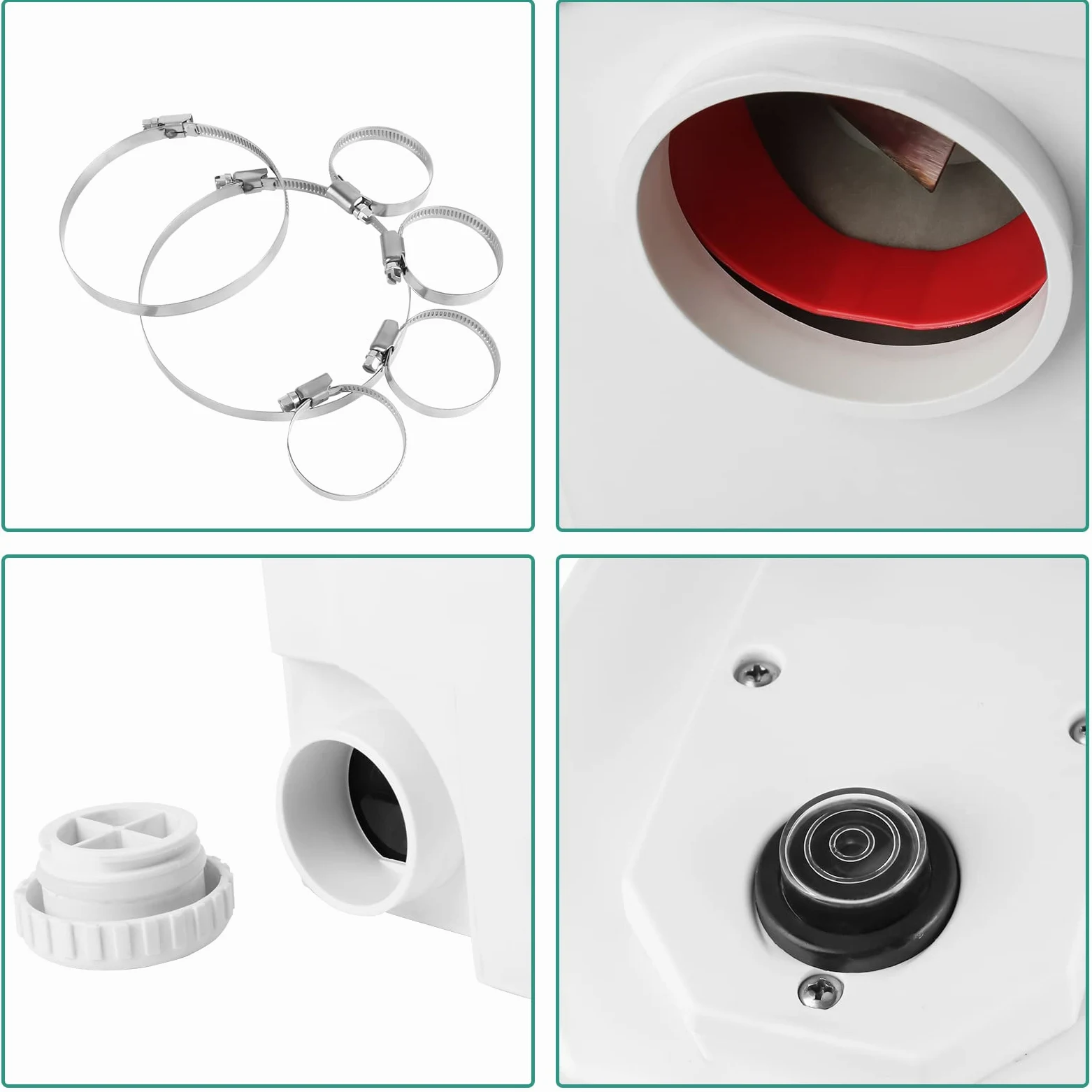 Pompe per Fognature Sanitarie, 700W 4 IN1 Sistemi di Sollevamento per uso Domestico, Trituratore Maceratore Pompa per Pompa Domestica 190L/min per Lavabo Doccia WC