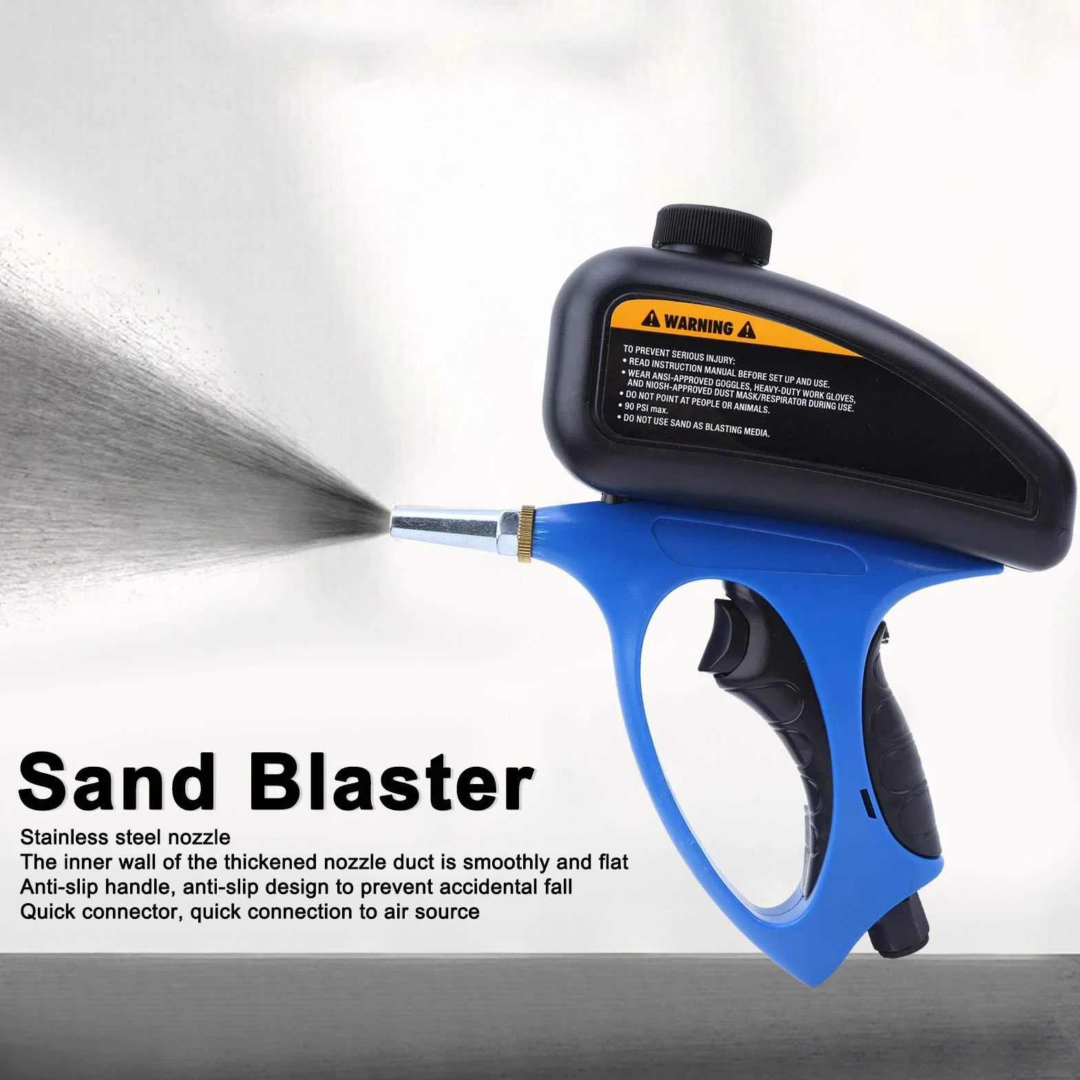 Sabbiatrice Pneumatica Portatile con Serbatoio 510 ml, per Vetro