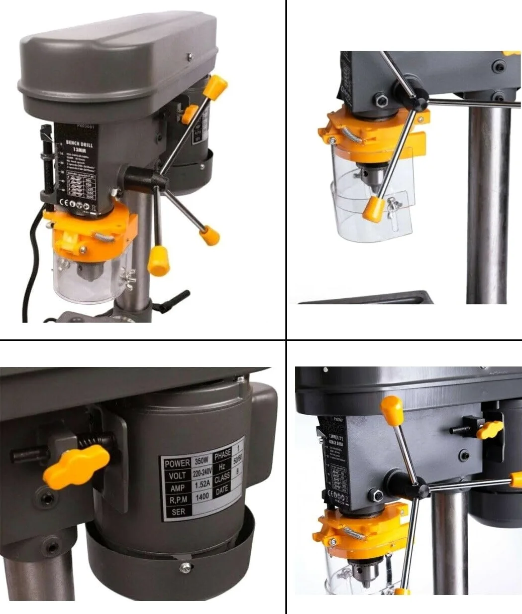 Trapano a colonna 350W mandrino 13mm 5 speed c/protezione mandrino