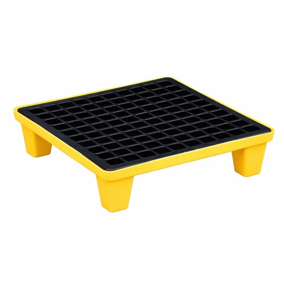 Vassoio di contenimento delle fuoriuscite di olio, pallet in plastica resistente a prova di perdite, per posizionamento del tamburo, previene fuoriuscite e perdite di olio, 66 x 36 x 12 cm