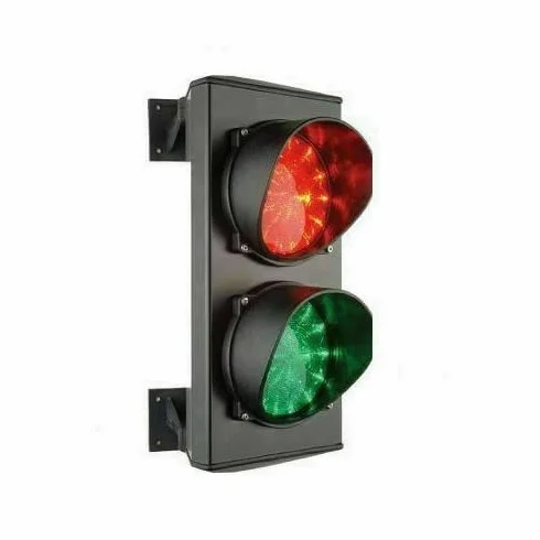 Dieffematic SEMAFORO ROSSO VERDE DOPPIA DUE 2 LUCI 24V LED LAMPADA PARCHEGGIO IMPIANTO VARCO