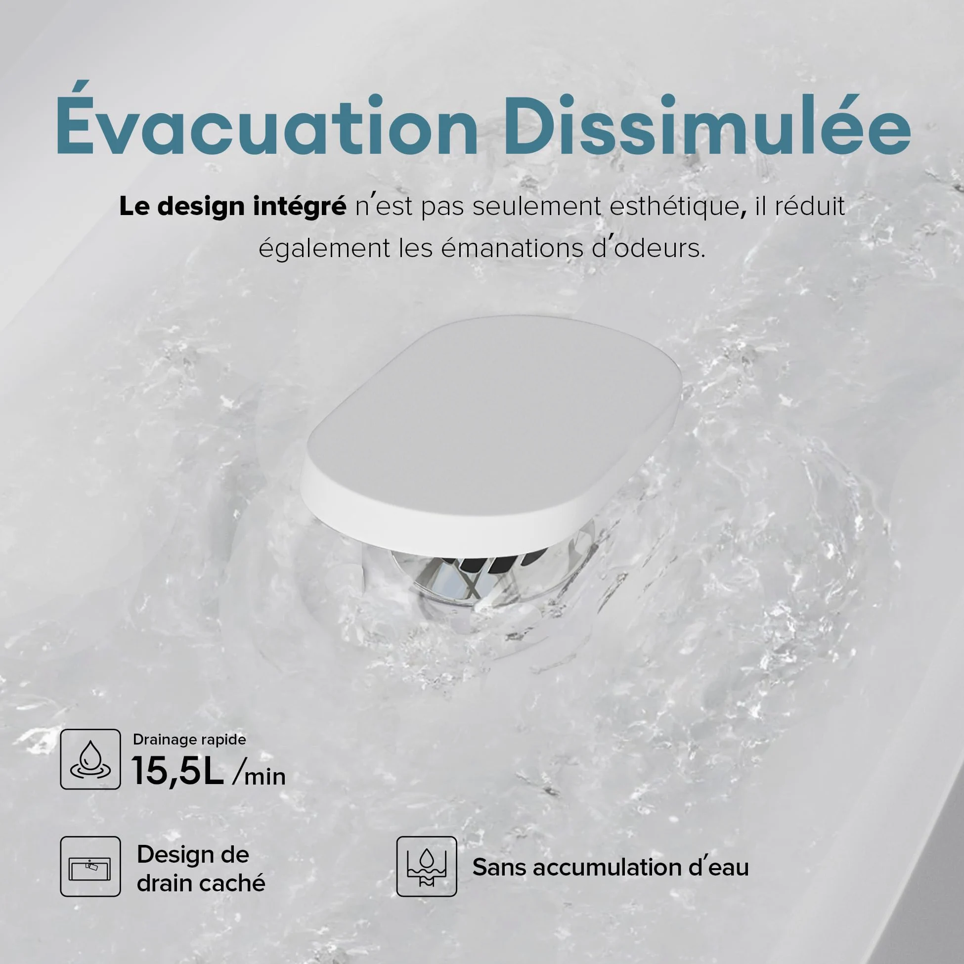 doporro Lavabo da Appoggio Lavandino Bagno 70 cm in Resina Minerale Bianco Opaco Effetto Loto, Senza Foro Rubinetto Colossum826