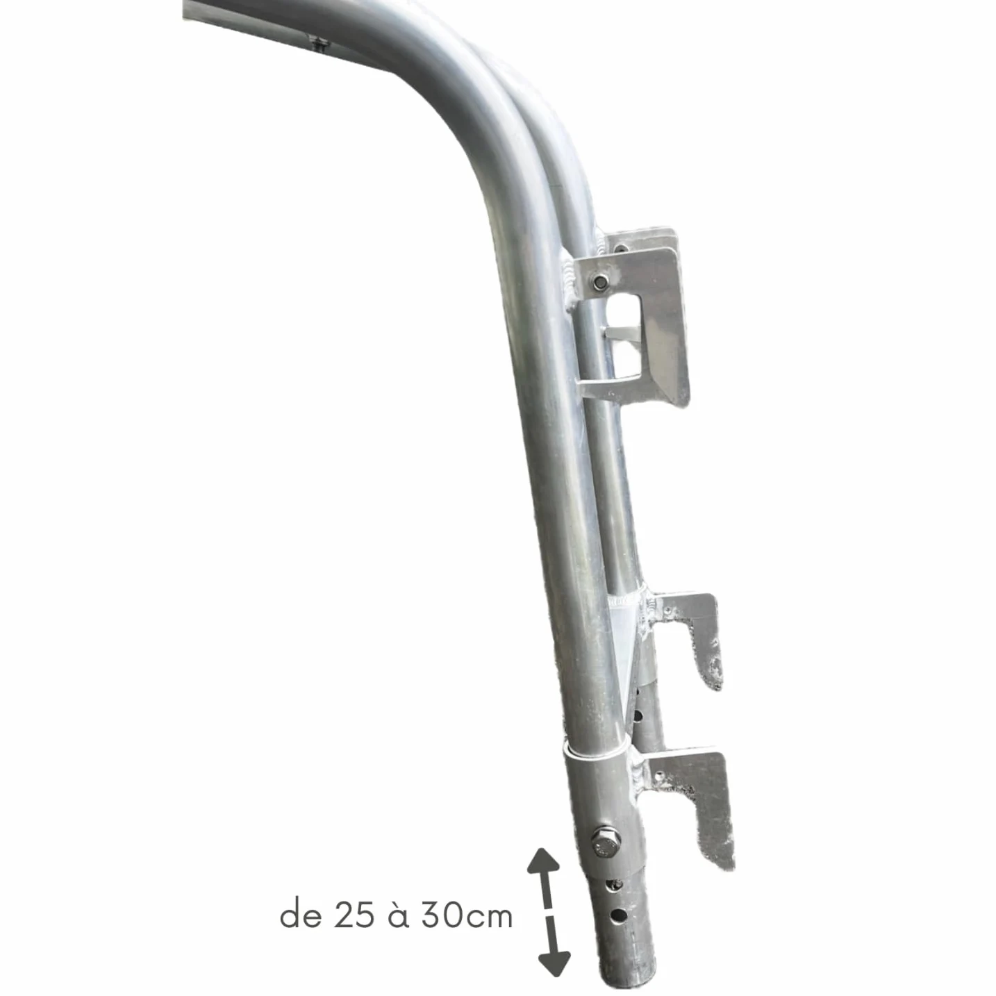 Distanziatore per Scala Telescopico in Alluminio 0,45–0,60 m – Supporto Murale per Scala con Protezione Anti-Scivolo | Stabilizzatore per Lavori in Altezza, Tetti e Facciate