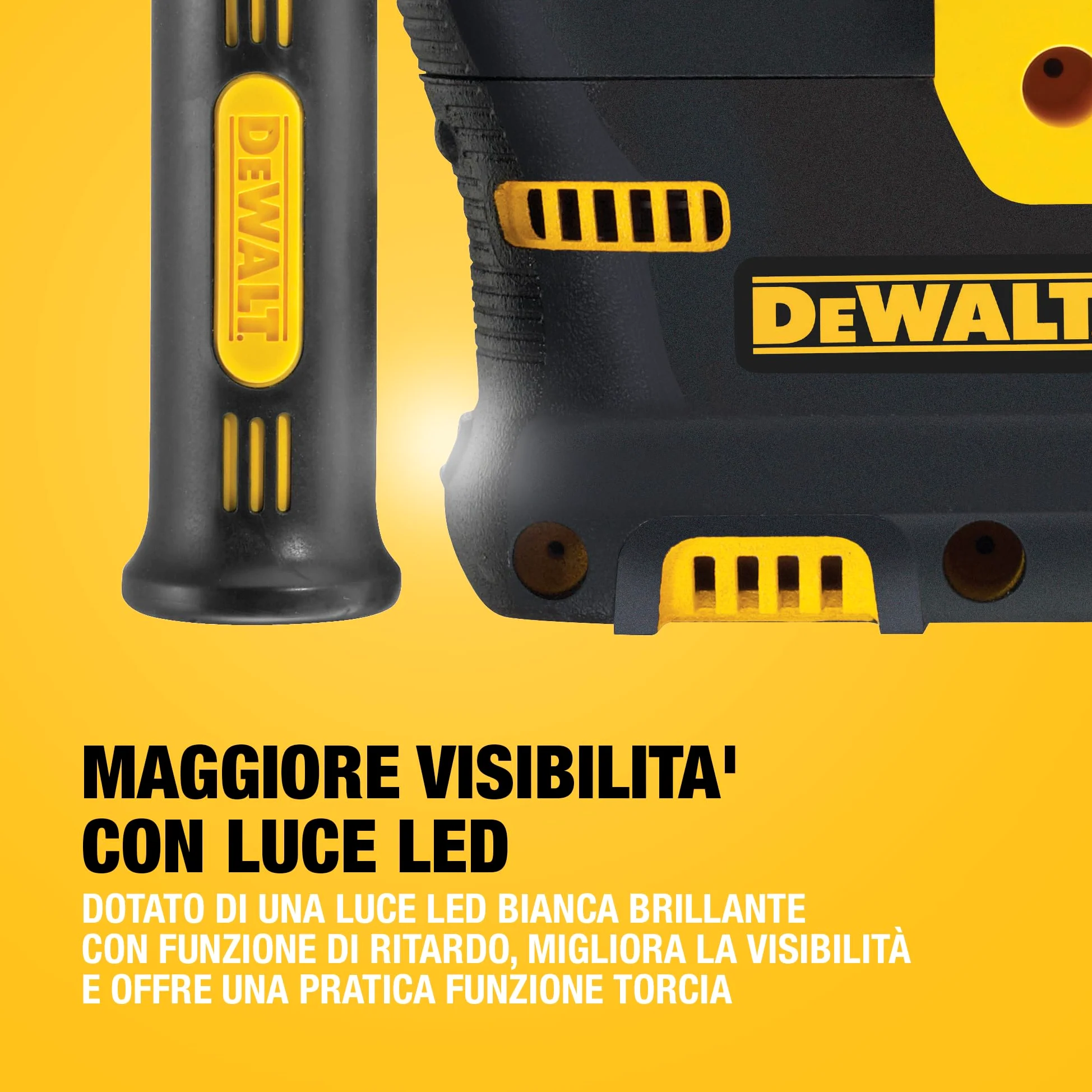 DEWALT Tassellatore a percussione SDS-Plus 18 V XR 24 mm Solo corpo macchina, DCH253N-XJ