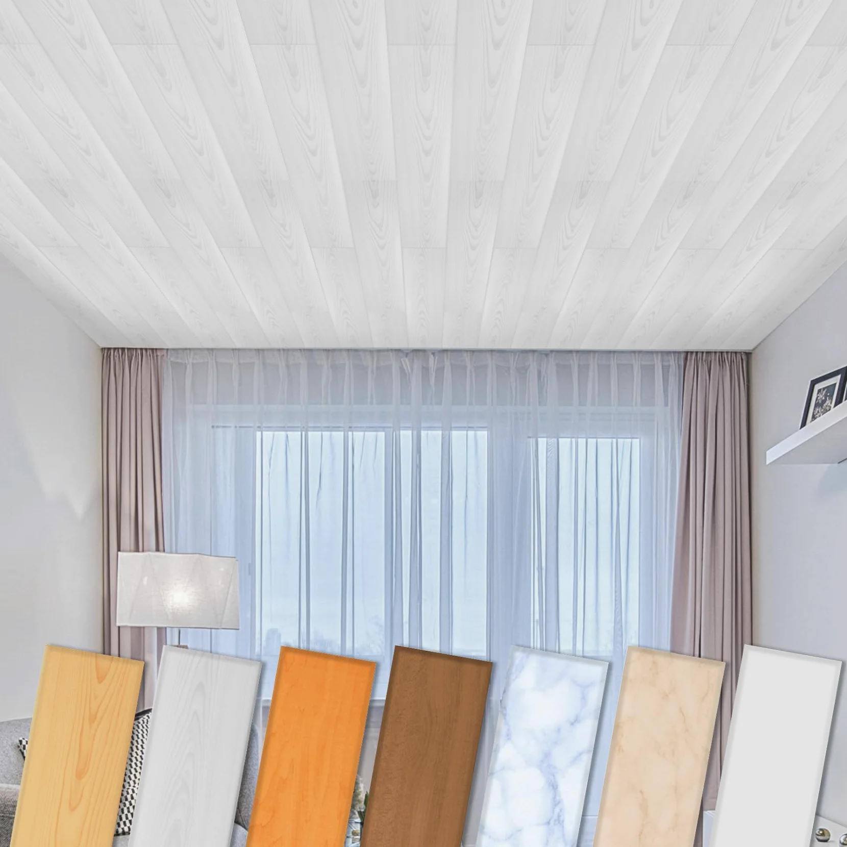 Pannelli da soffitto in polistirolo XPS, rivestimento per soffitto leggero e stabile, in diversi modelli e colori