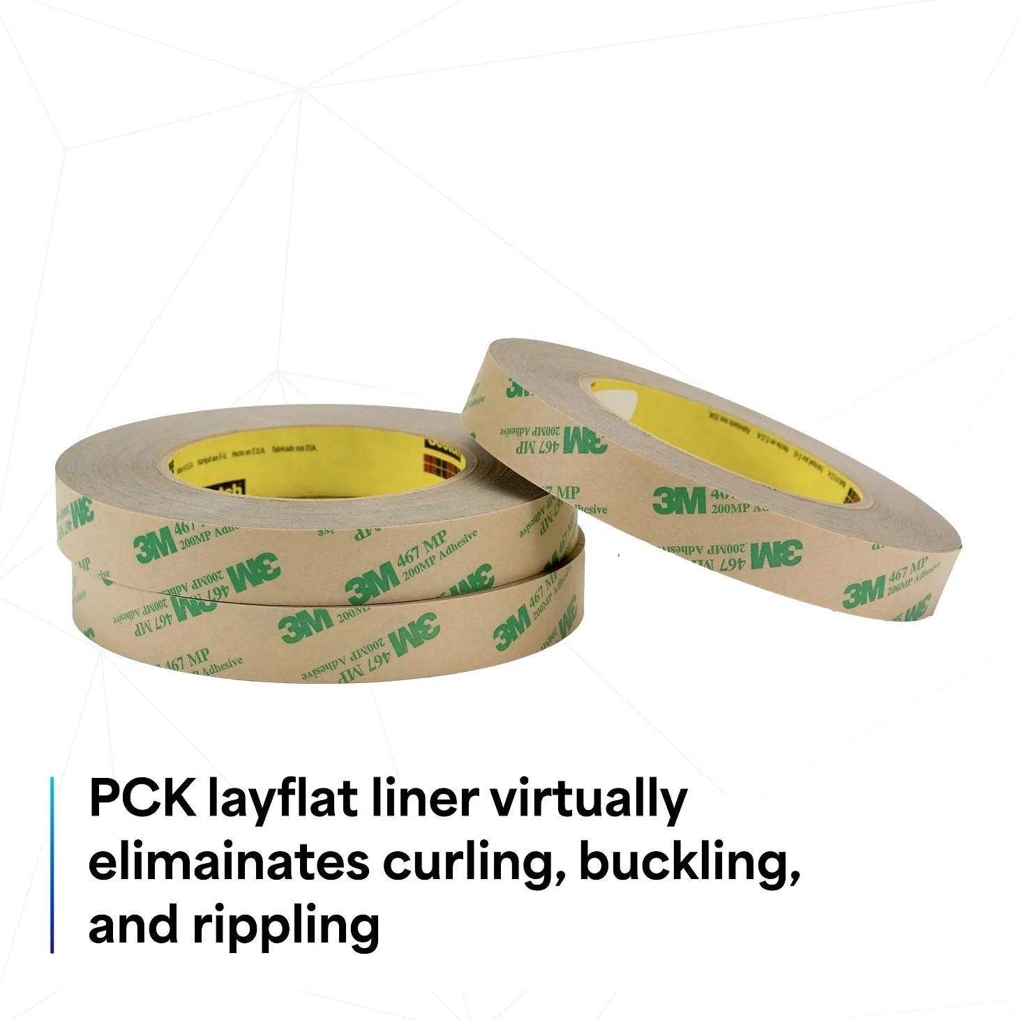Tapecase 468 MP 20,3 cm x 54,9 m High performance adhesive transfer tape, convertito da 3 m 468 MP, 20,3 cm x 54,9 m rotolo