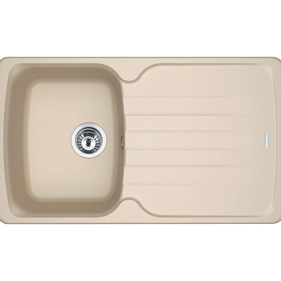Franke - Lavello ad una vasca con gocciolatoio AZG 611-86 finitura avena da 86x50cm