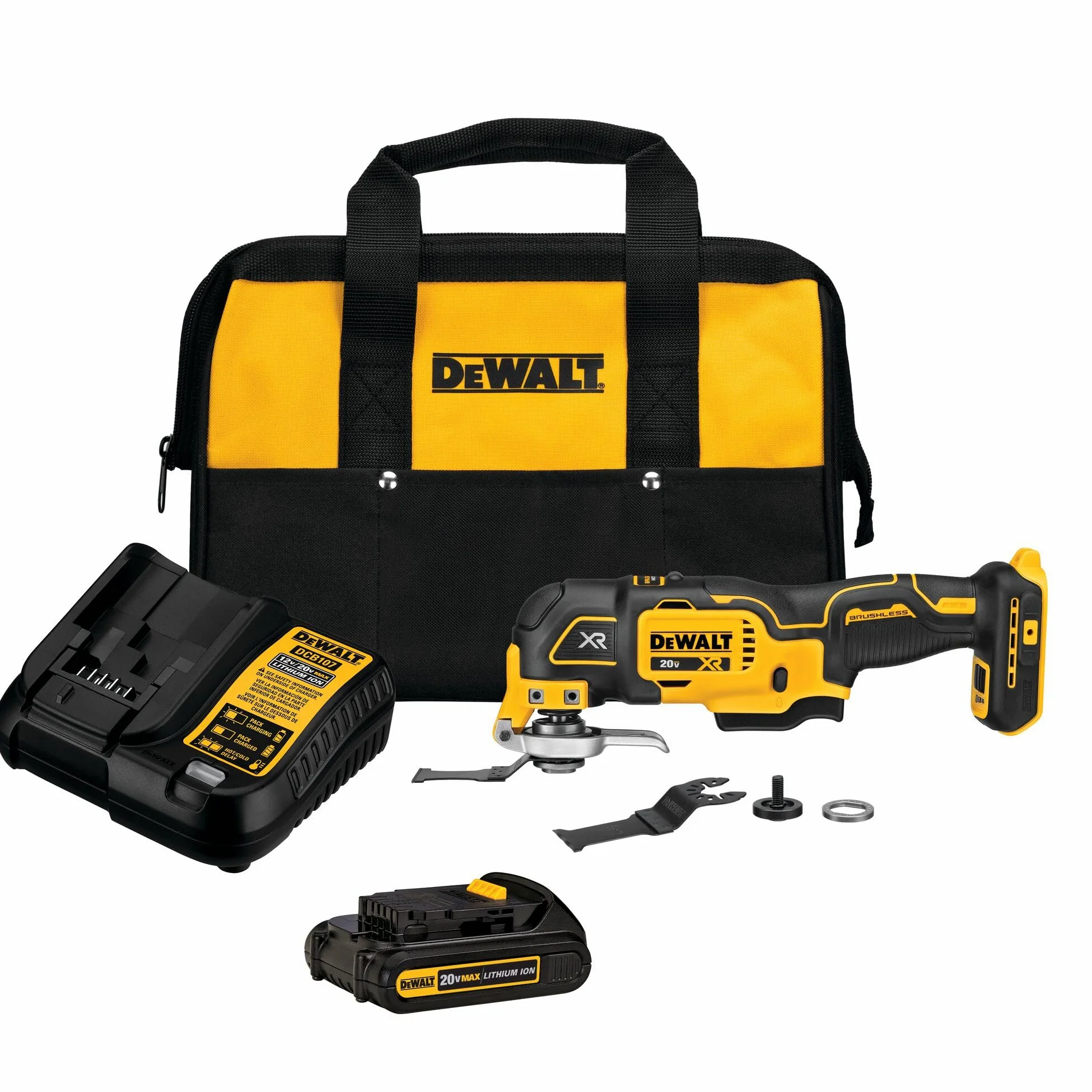 Dewalt DCS356C1 - Kit di utensili oscillanti 20 V MAX XR, 3 velocità