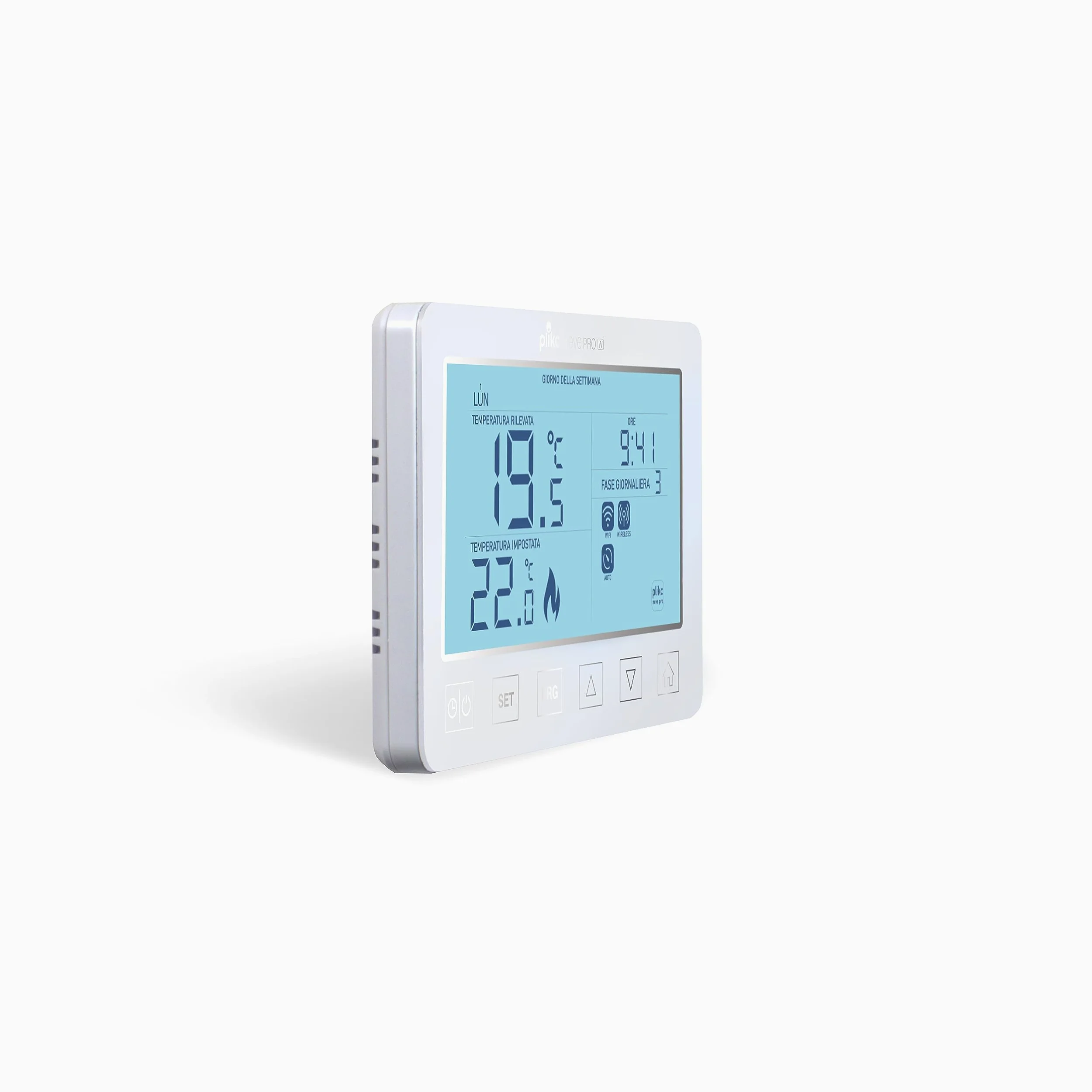 Plikc - Cronotermostato digitale Wifi dual band compatibile con Alexa - Alimentazione a 230V - (Neve PRO W)