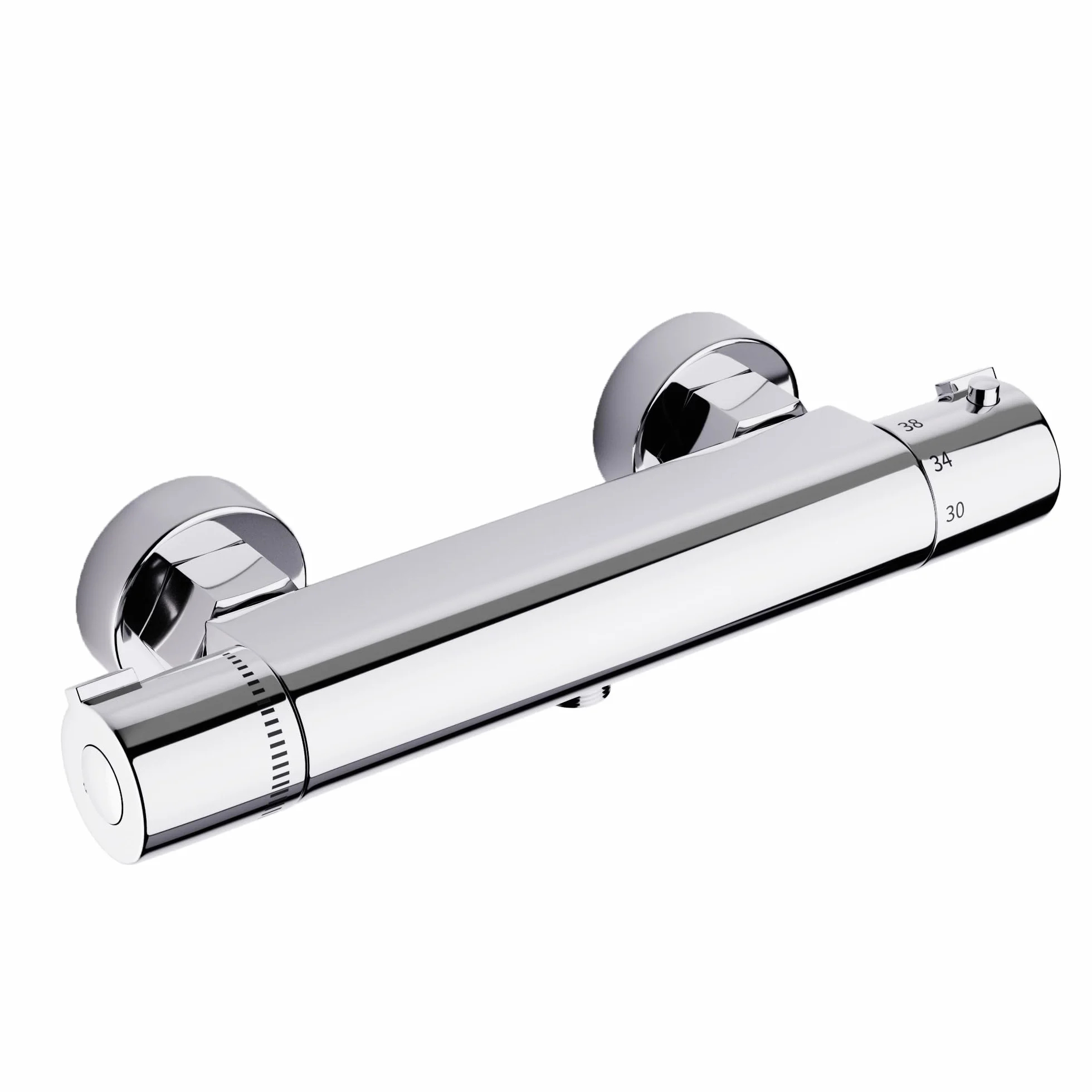MORADO Miscelatore Doccia, Miscelatore Doccia Termostatico, Rubinetto per Doccia, Rubinetto per Vasca Termostatico con Controllo Costante Della Temperatura, Finitura in Ottone Cromato