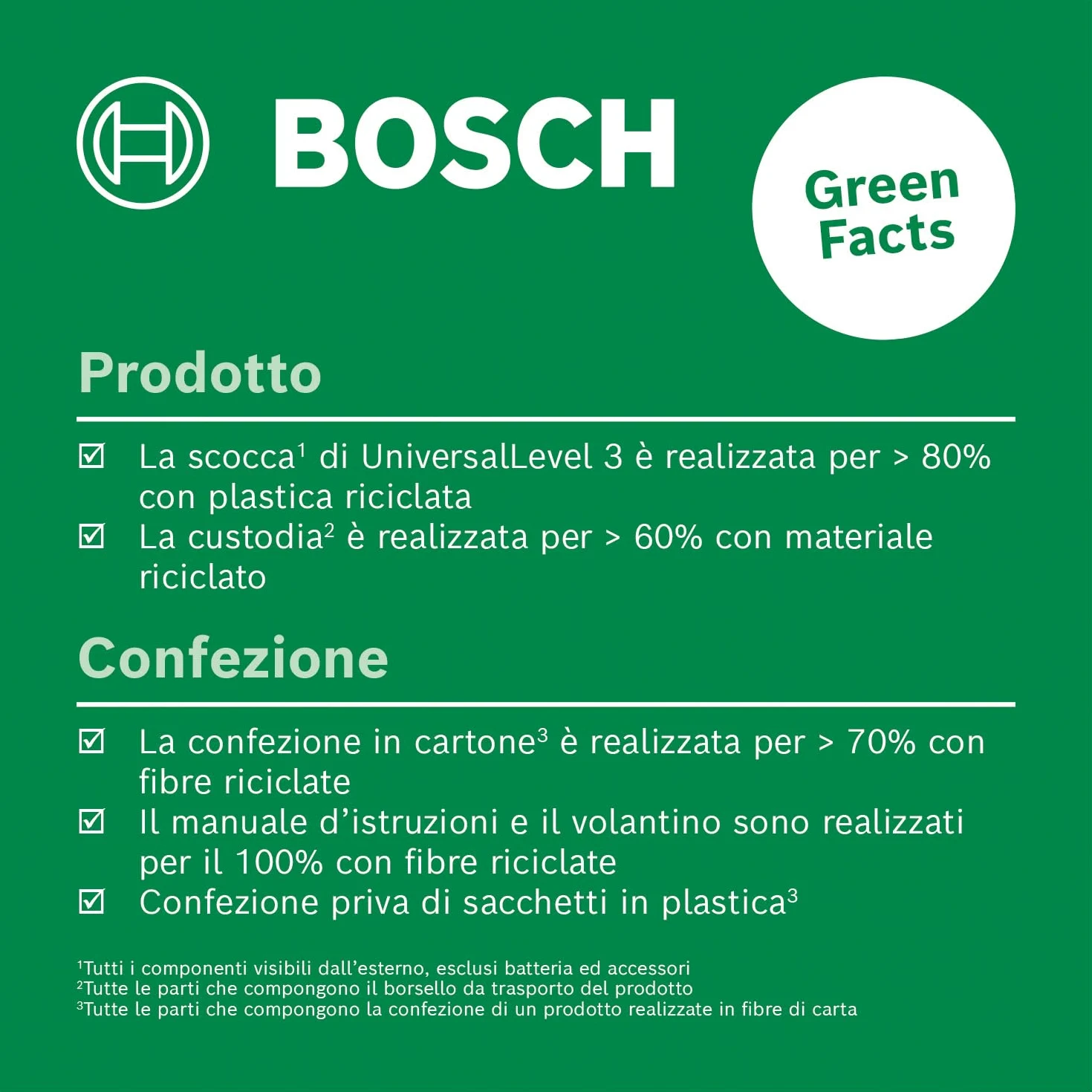 Bosch livella laser multifunzione UniversalLevel 3 (3 linee laser incl. linea verticale a 90° per ulteriore croce sul soffitto e punto a piombo inferiore per allineamenti precisi, in cartone)