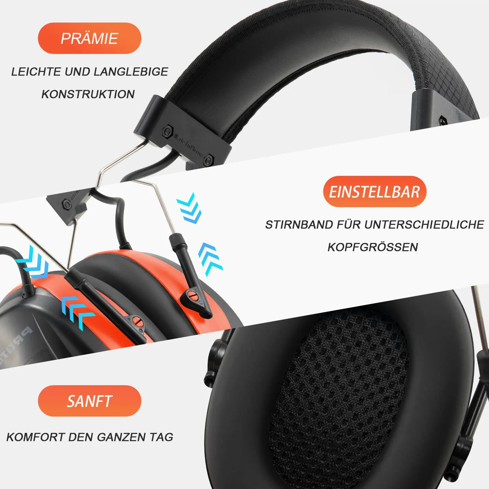 auricolari con radio DAB + / FM e Bluetooth, cuffie senza fili con cancellazione del rumore