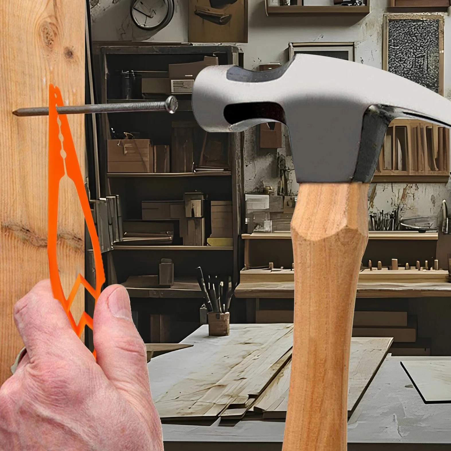 Supporto per chiodi per martellare, protezione per le dita, strumento di fissaggio ergonomico per unghie, pinze per falegnameria, lavorazione del legno, costruzione, riparazione domestica