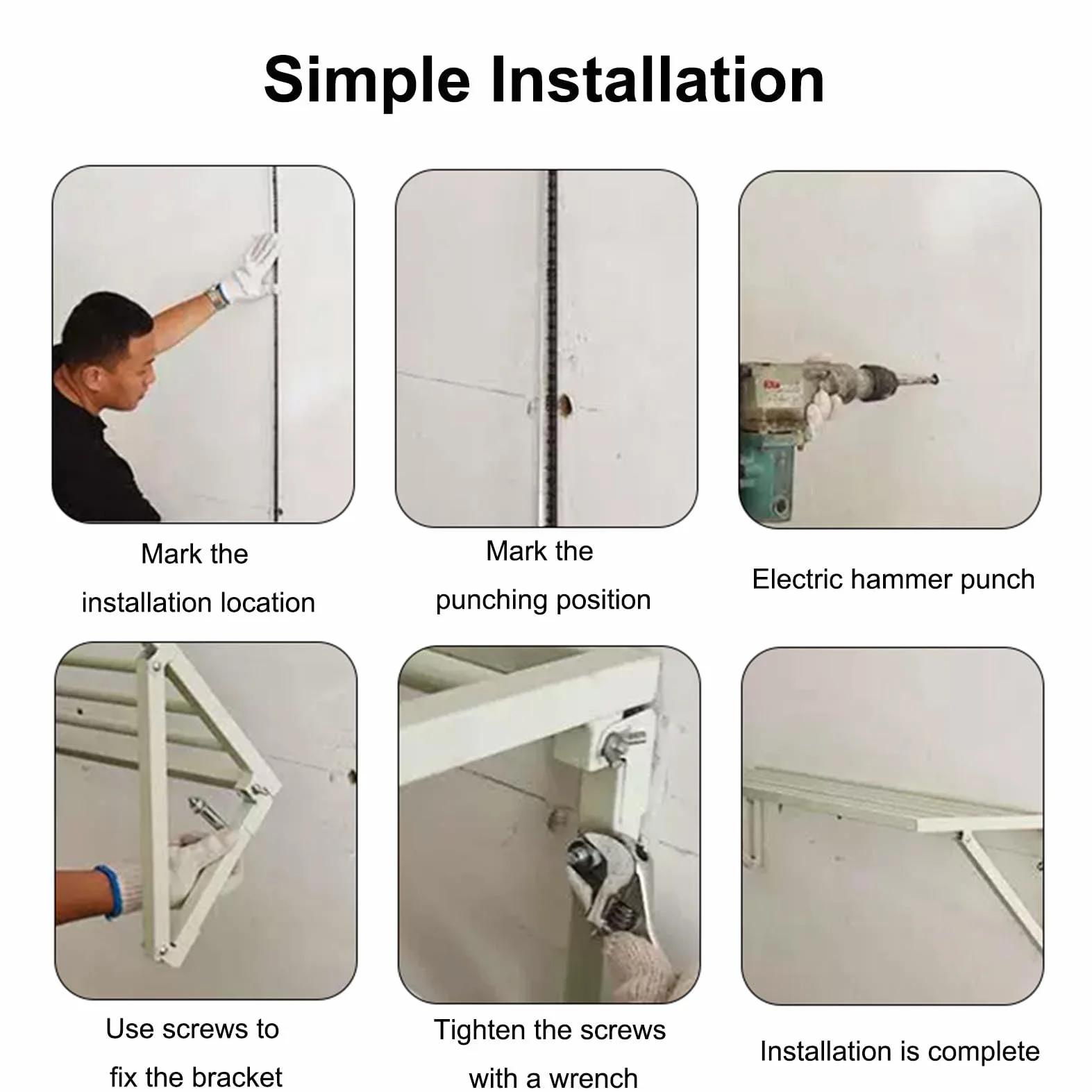 Scaffali per Garage per carichi Pesanti Scaffali sospesi, Scaffali per Organizer montati a Parete, Scaffali per Sistema di stoccaggio per Garage Scaffalature Metalliche Organizzatore di Strumenti