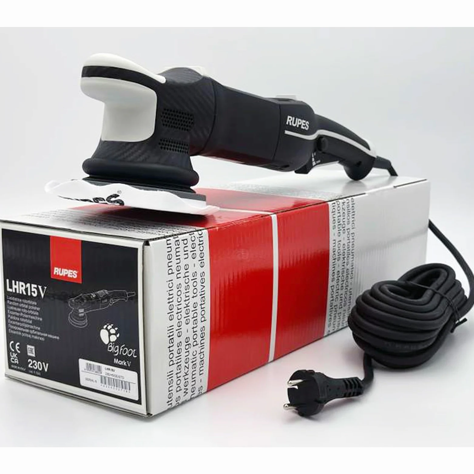 Lucidatrice Rotorbitale Orbita 15mm RUPES BigFoot Potenza 500 Watt Platorello Velcrato 125mm Carrozzeria Auto Detailing Professionale NUOVO MODELLO 2024 articolo LHR15 MARK V codice LHR15V/STD